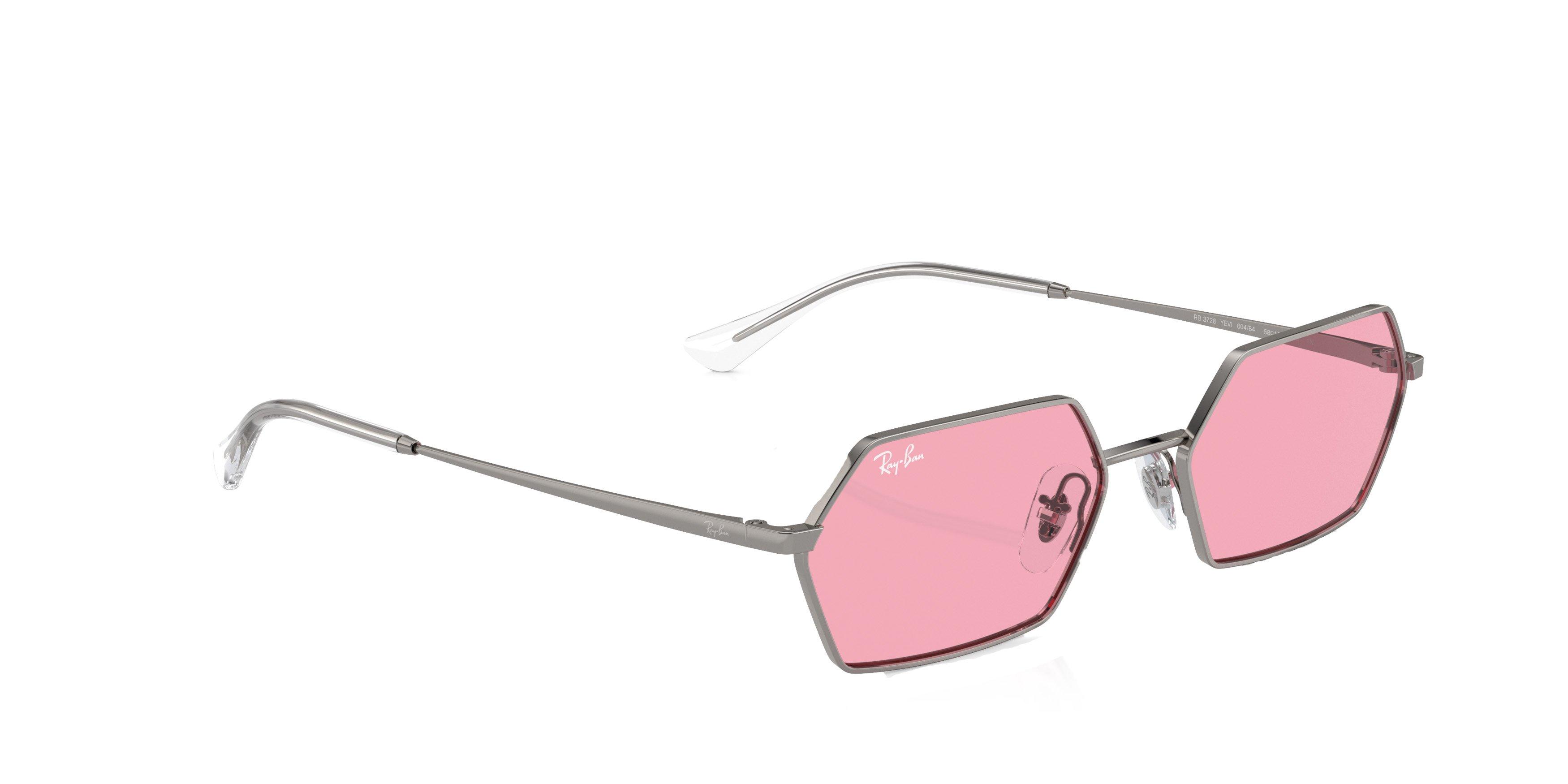 Ray-Ban Yevi Sunglasses - GREY/PINK Thumbnail View 4
