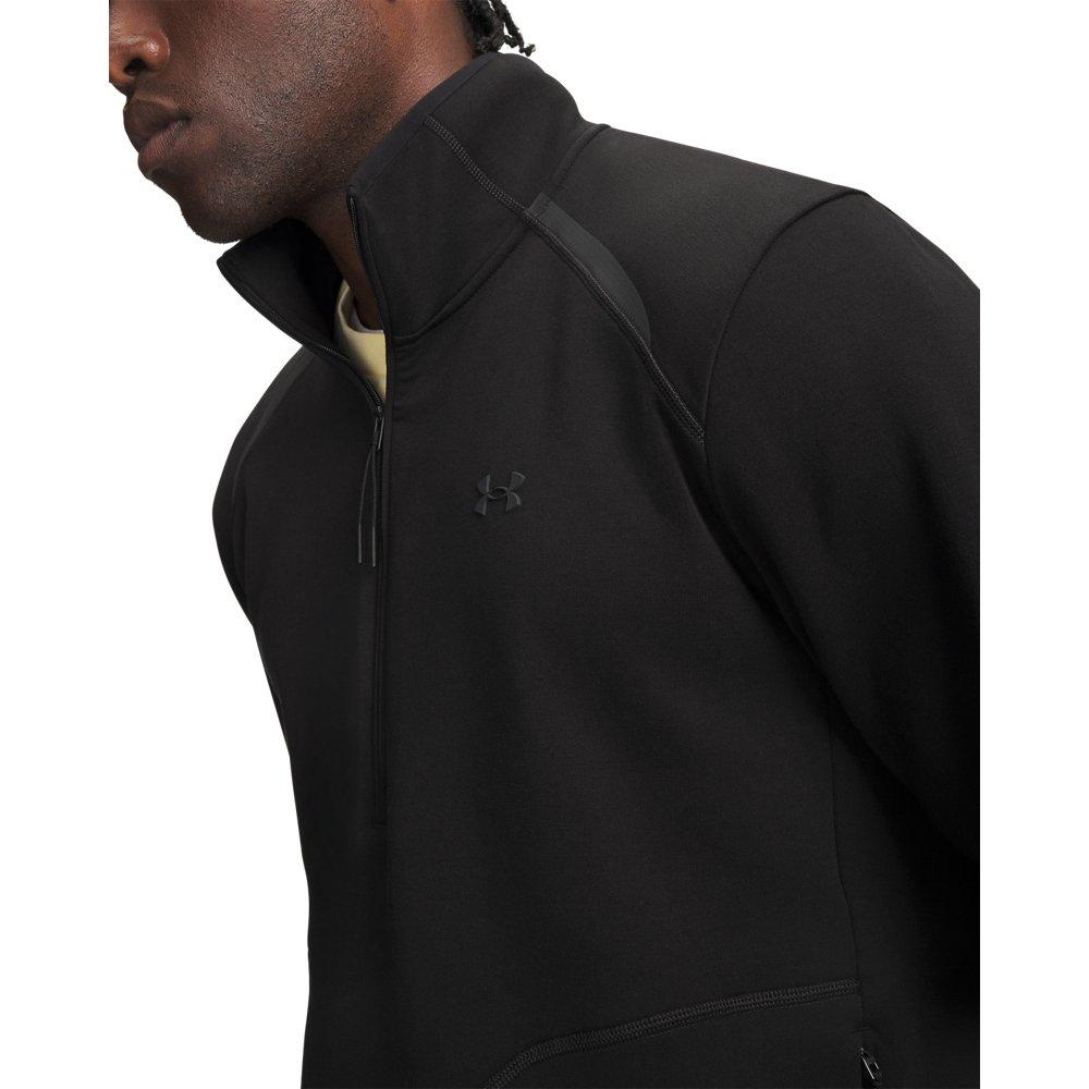 Under Armour men's Unstoppable Fleece 1/2-Zip Sweatshirt - Black - BLACK
