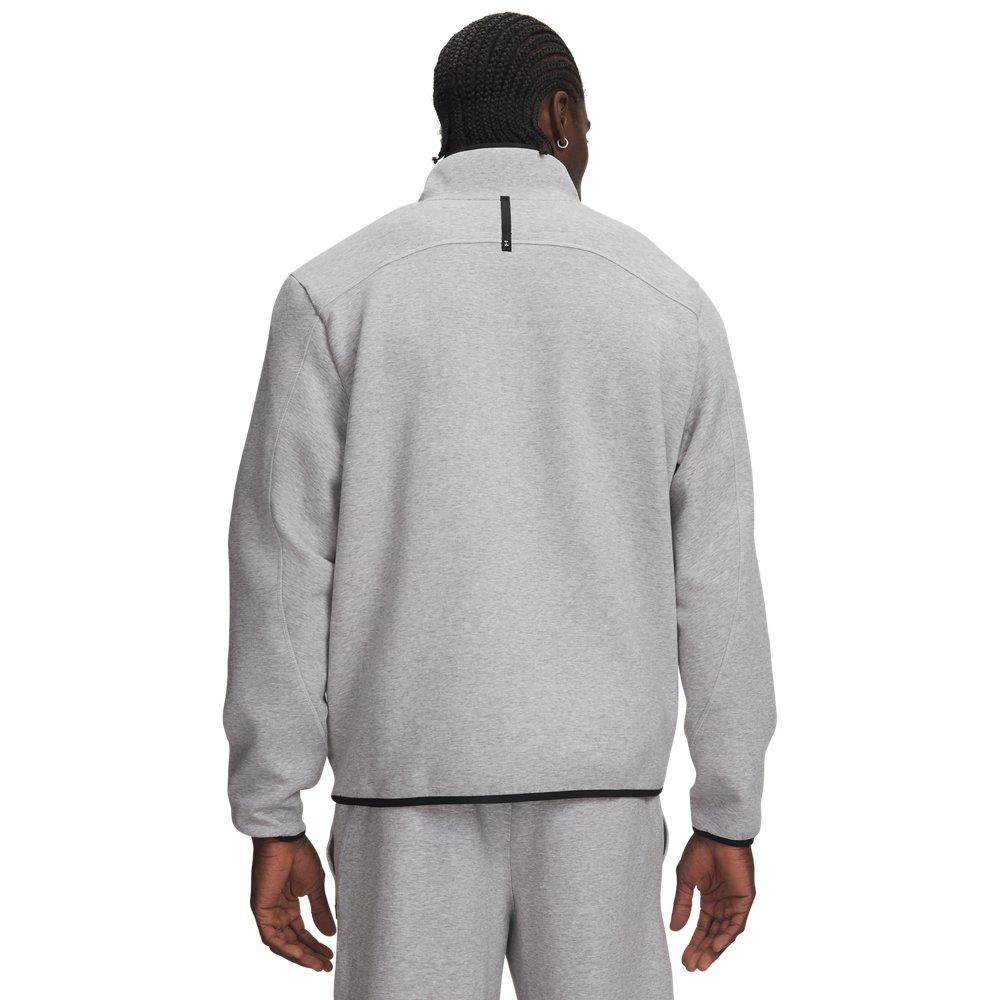 Under Armour men's Unstoppable Fleece 1/2-Zip Sweatshirt - Grey/Black - GREY/BLACK