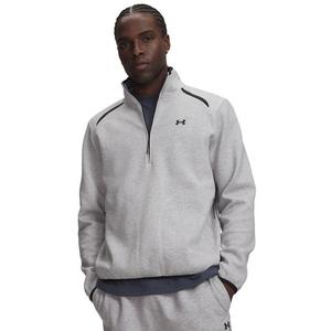 Under Armour men's Unstoppable Fleece 1/2-Zip Sweatshirt - Grey/Black - GREY/BLACK