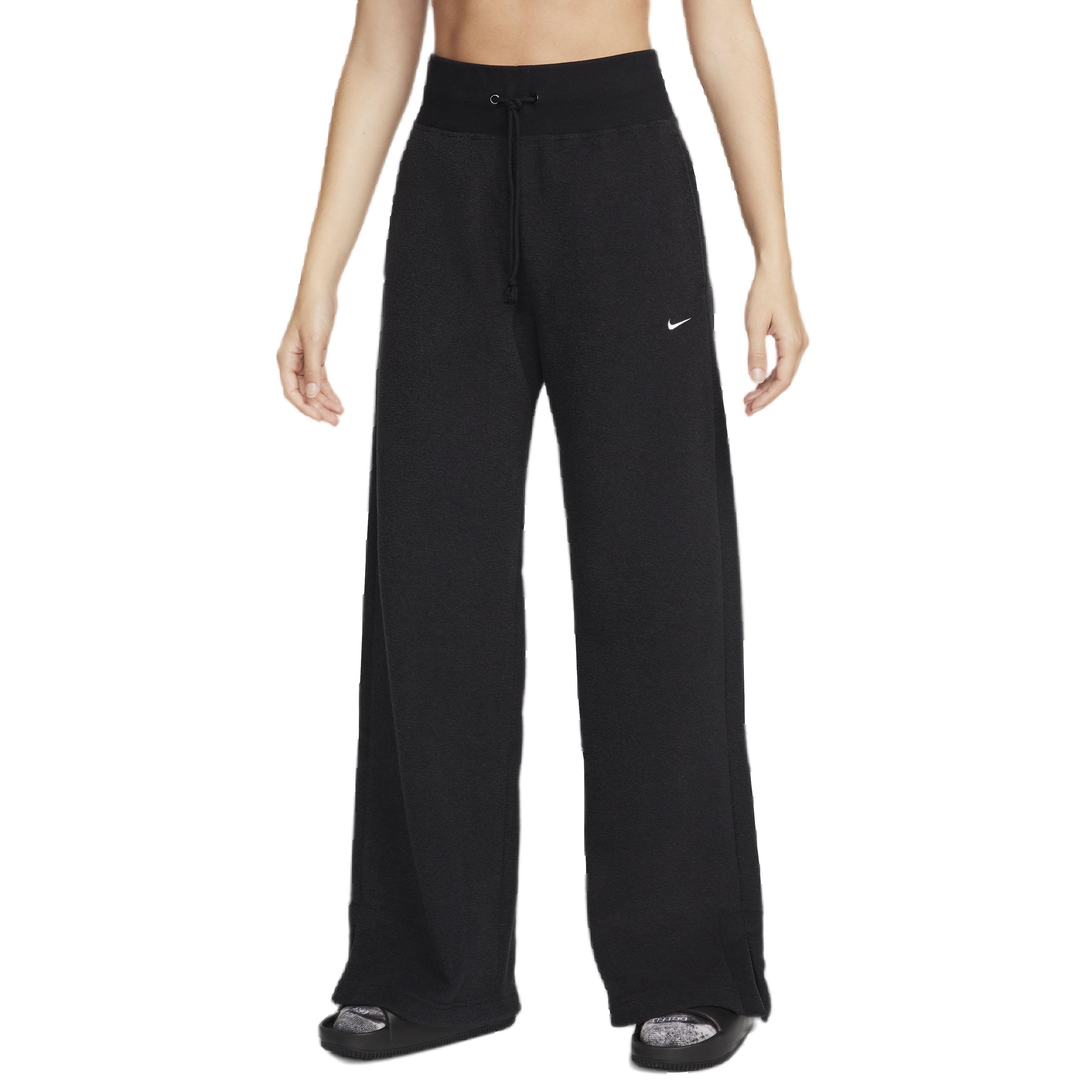Nike Women's Sportswear Phoenix Plush High-Waisted Wide-leg Cozy Fleece Pants - BLACK Thumbnail View 1