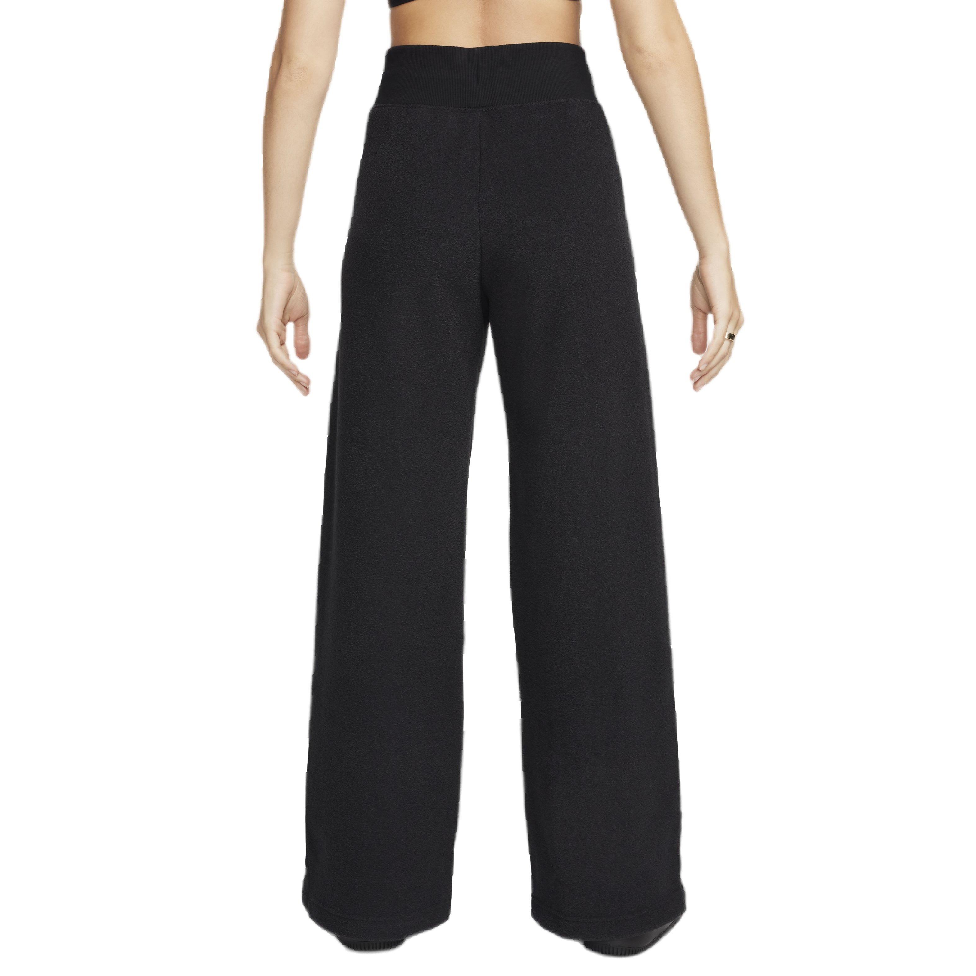 Nike Women's Sportswear Phoenix Plush High-Waisted Wide-leg Cozy Fleece Pants - BLACK Thumbnail View 2