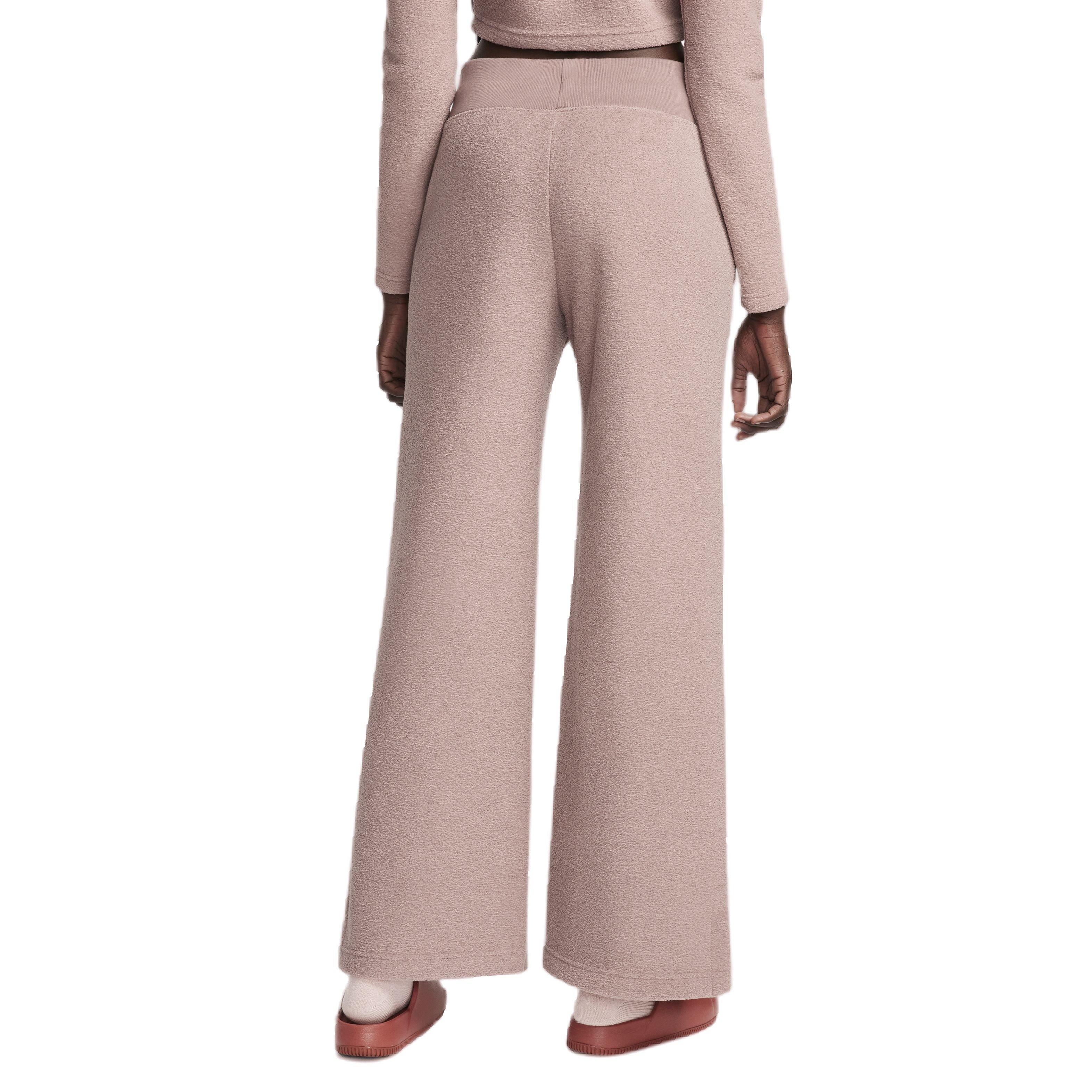 Nike Women's Sportswear Phoenix Plush High-Waisted Wide-leg Cozy Fleece Pants - MAUVE Thumbnail View 2