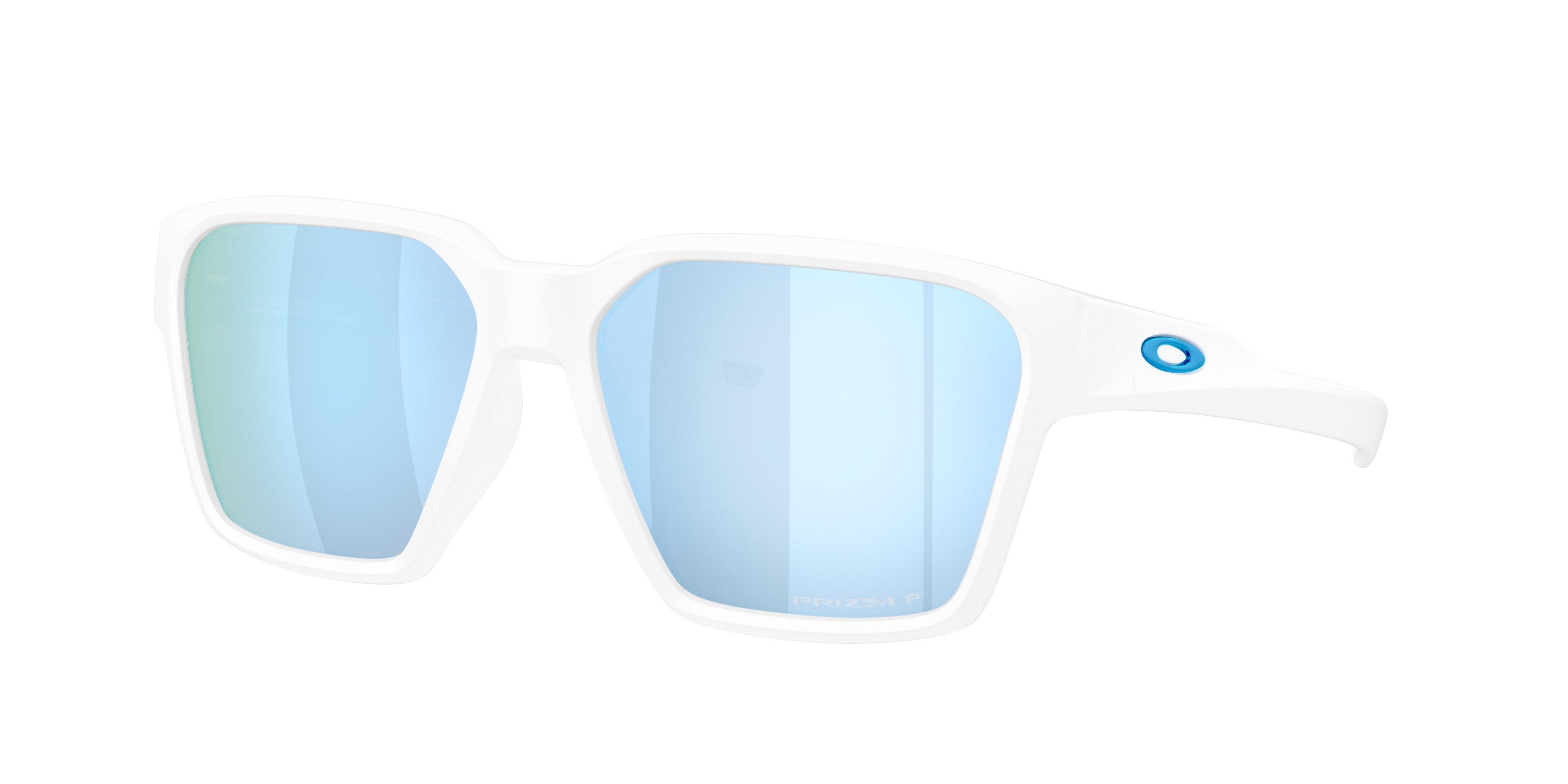 Oakley Briza Prizm Deep Water Polarized Sunglasses &ndash; Matte White - WHITE/BLUE Thumbnail View 1