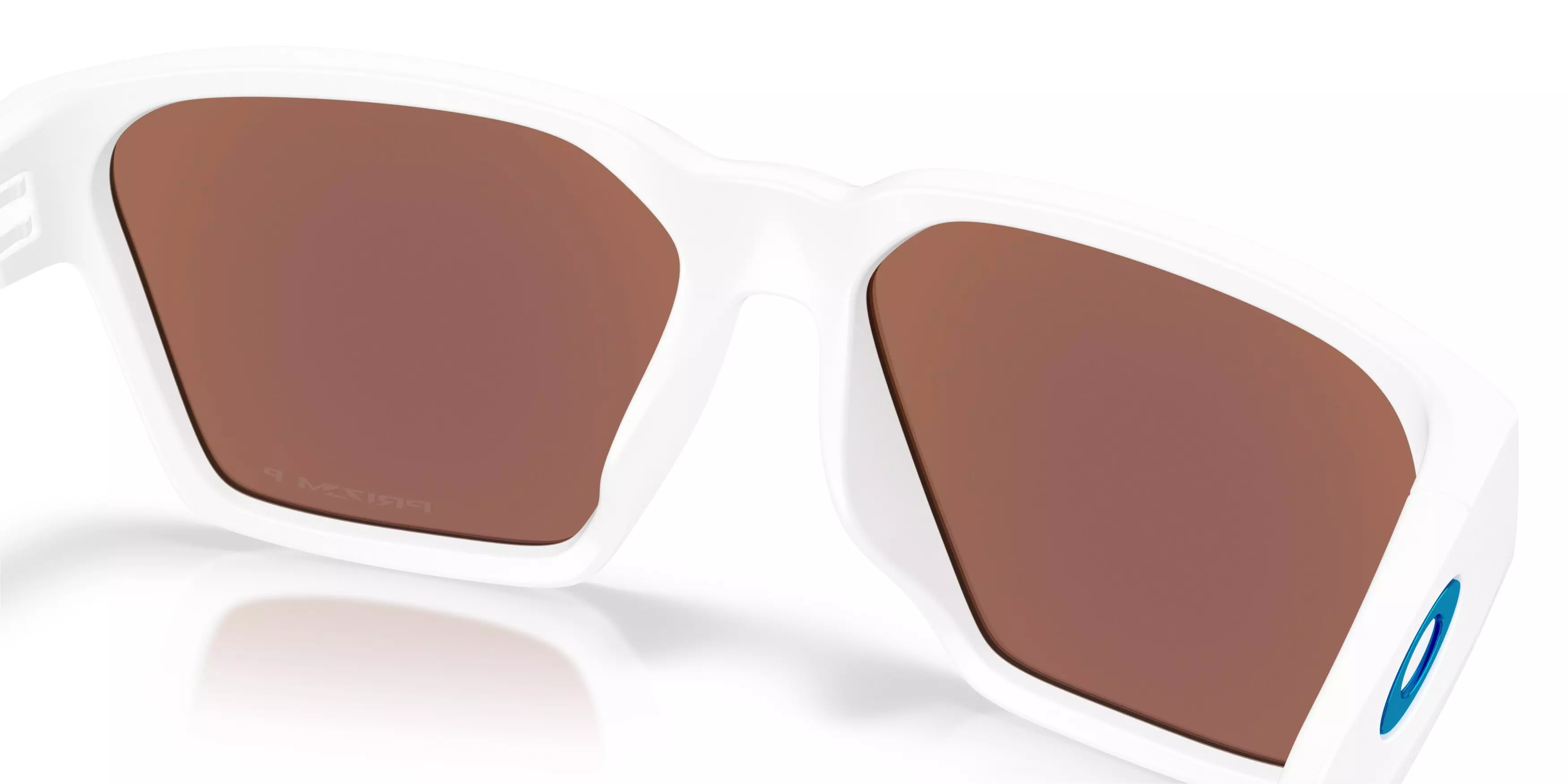 Oakley Briza Prizm Deep Water Polarized Sunglasses – Matte White - WHITE/BLUE