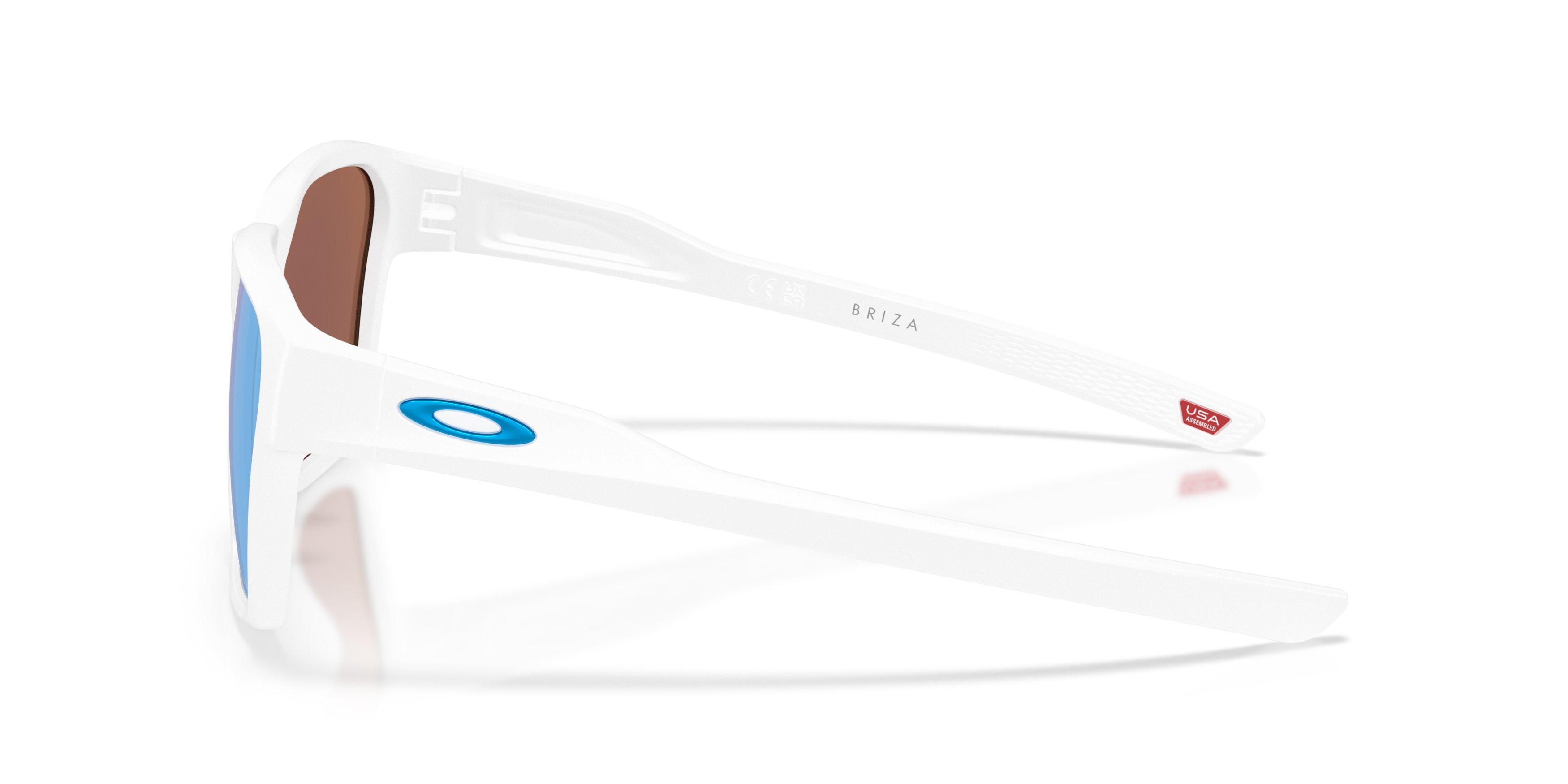 Oakley Briza Prizm Deep Water Polarized Sunglasses &ndash; Matte White - WHITE/BLUE Thumbnail View 6