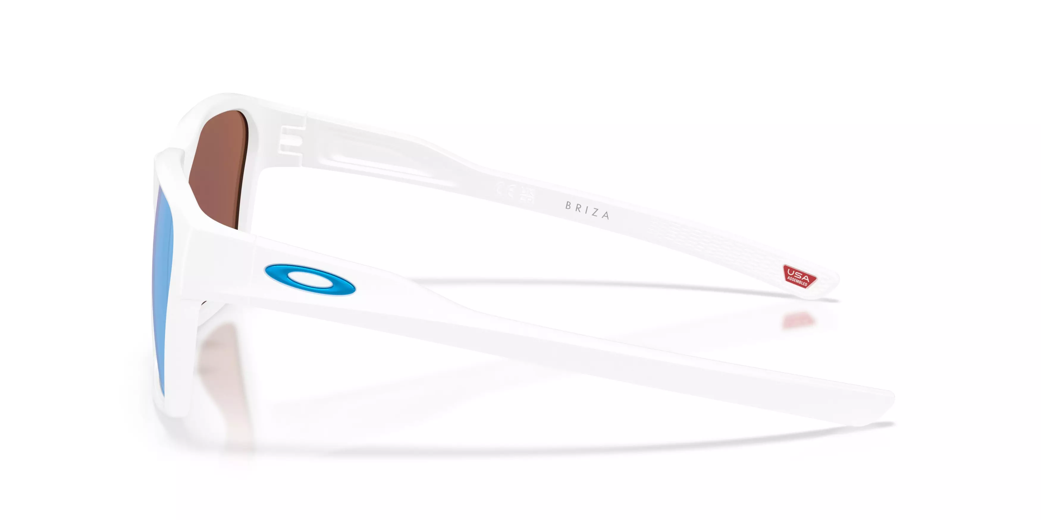 Oakley Briza Prizm Deep Water Polarized Sunglasses – Matte White - WHITE/BLUE