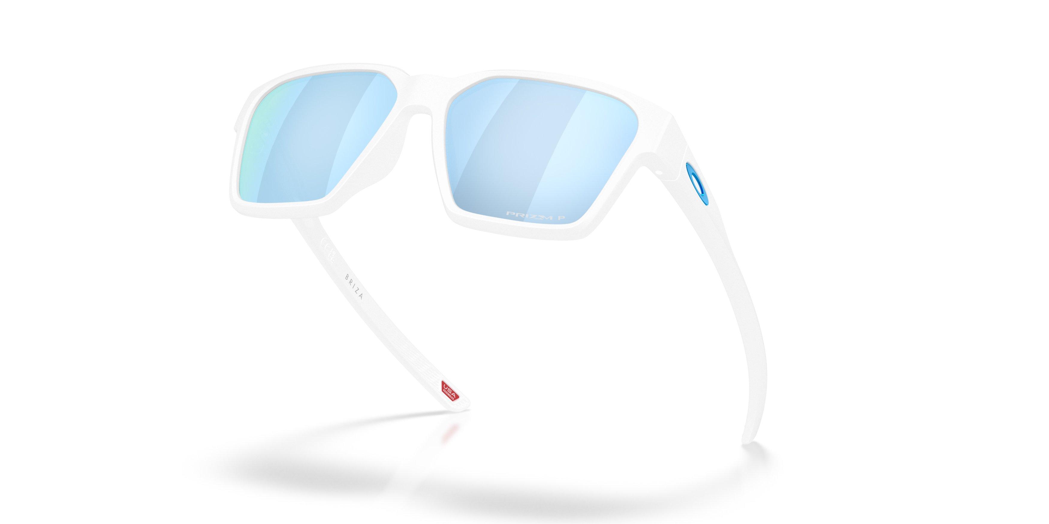 Oakley Briza Prizm Deep Water Polarized Sunglasses &ndash; Matte White - WHITE/BLUE Thumbnail View 7