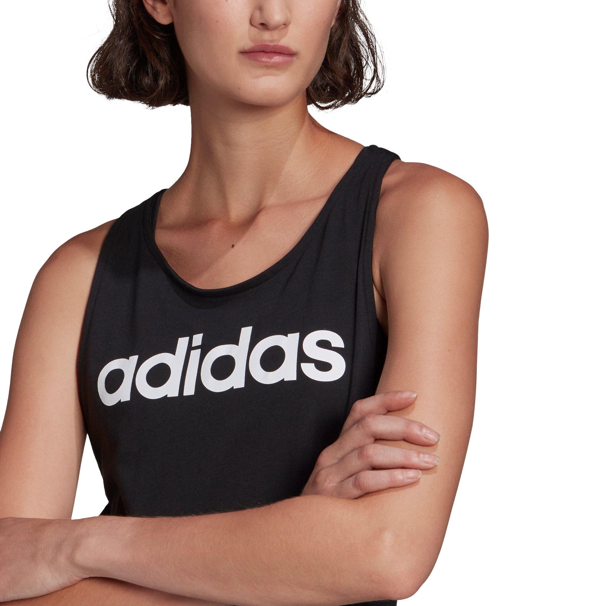 adidas Women's Black LOUNGEWEAR Essentials Loose Logo Tank Top