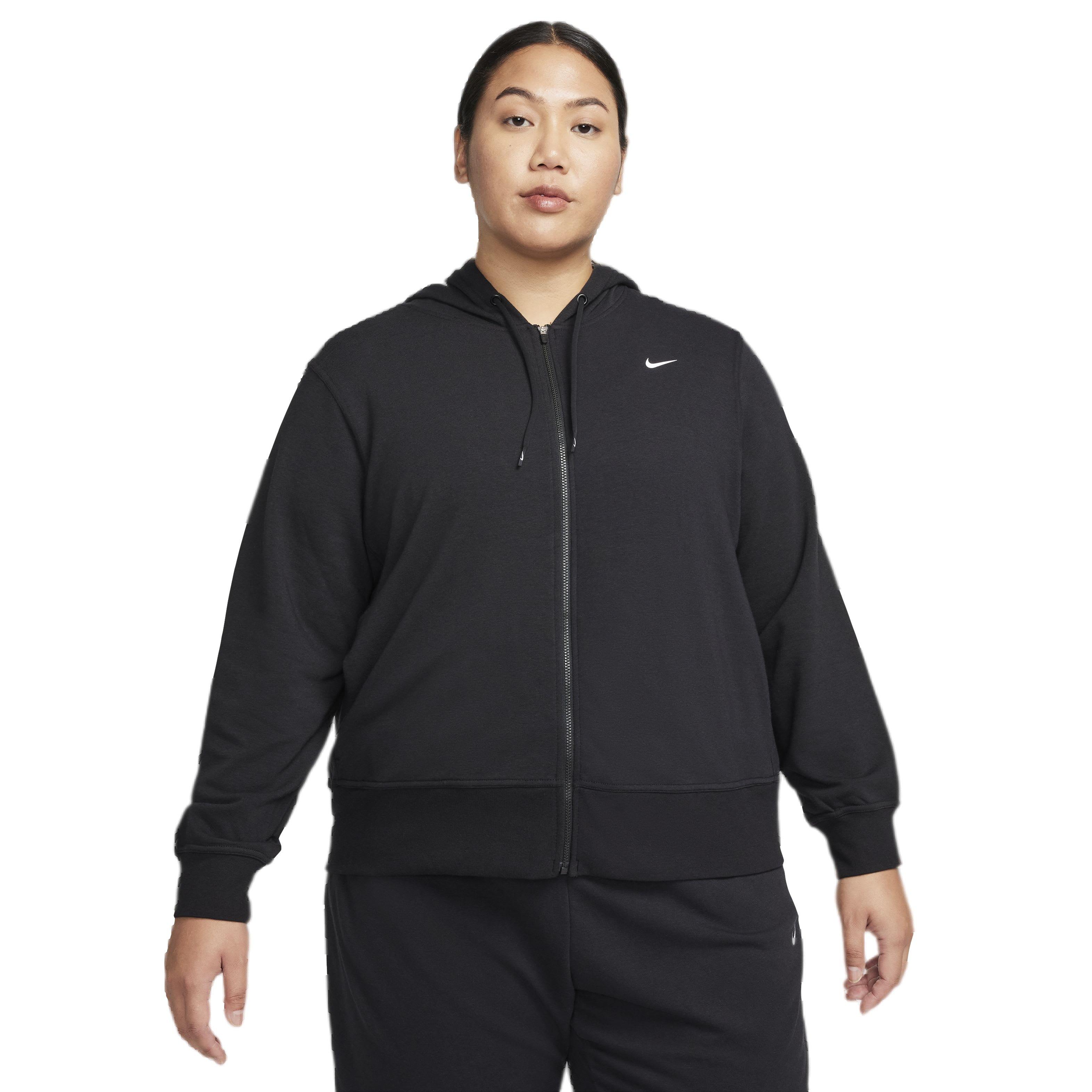 Nike Women's Dri-FIT One Full-Zip French Terry LBR Jacket -Black - BLACK Thumbnail View 1