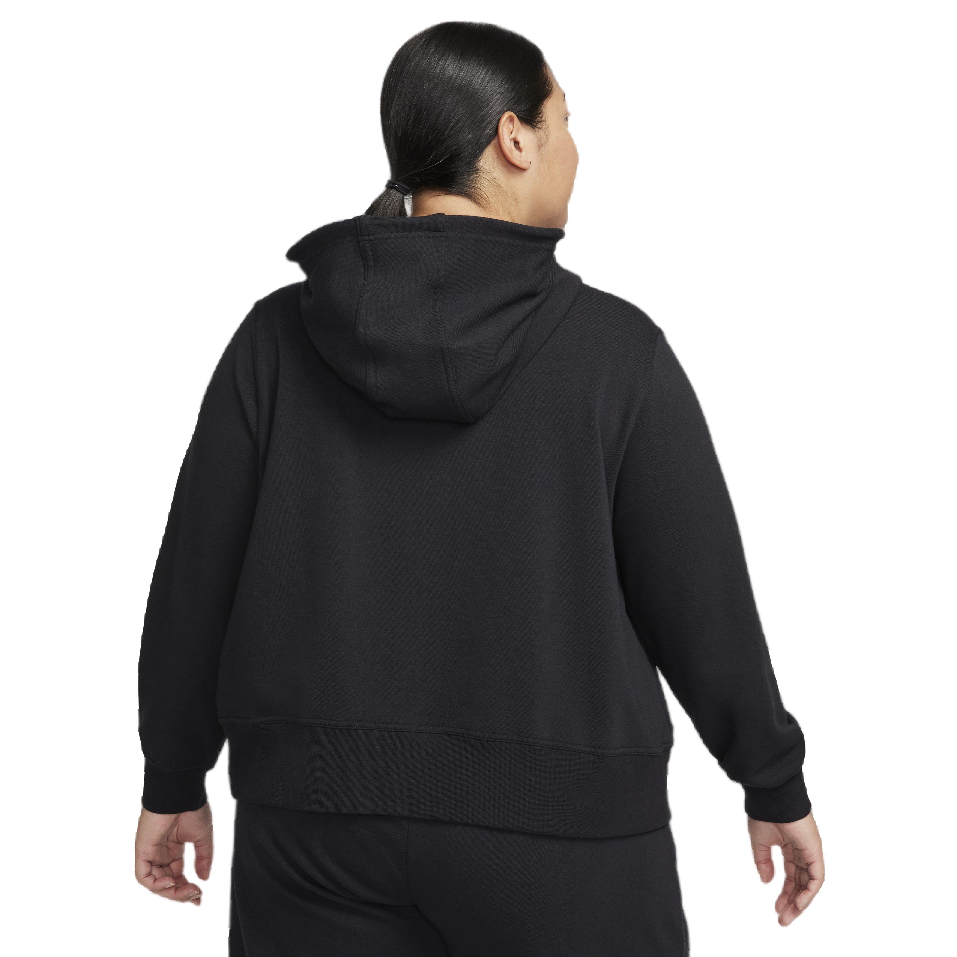 Nike Women's Dri-FIT One Full-Zip French Terry LBR Jacket -Black - BLACK Thumbnail View 2