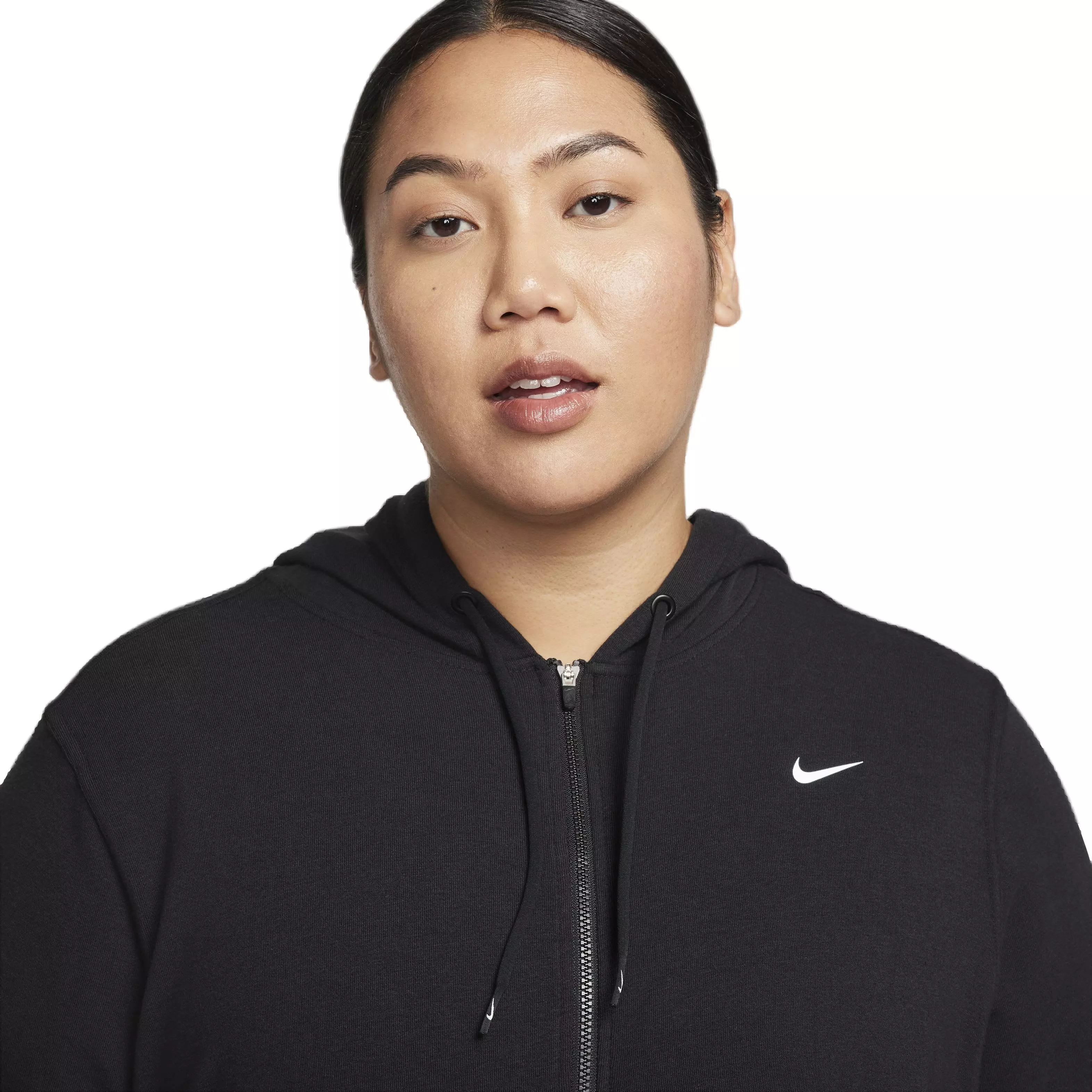 Nike Women's Dri-FIT One Full-Zip French Terry LBR Jacket -Black - BLACK