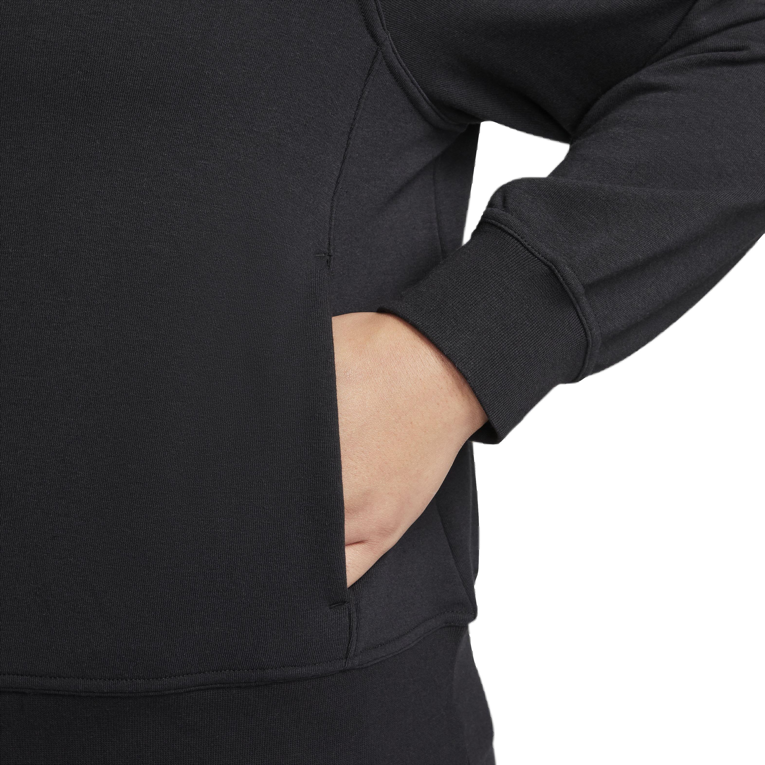 Nike Women's Dri-FIT One Full-Zip French Terry LBR Jacket -Black - BLACK Thumbnail View 4