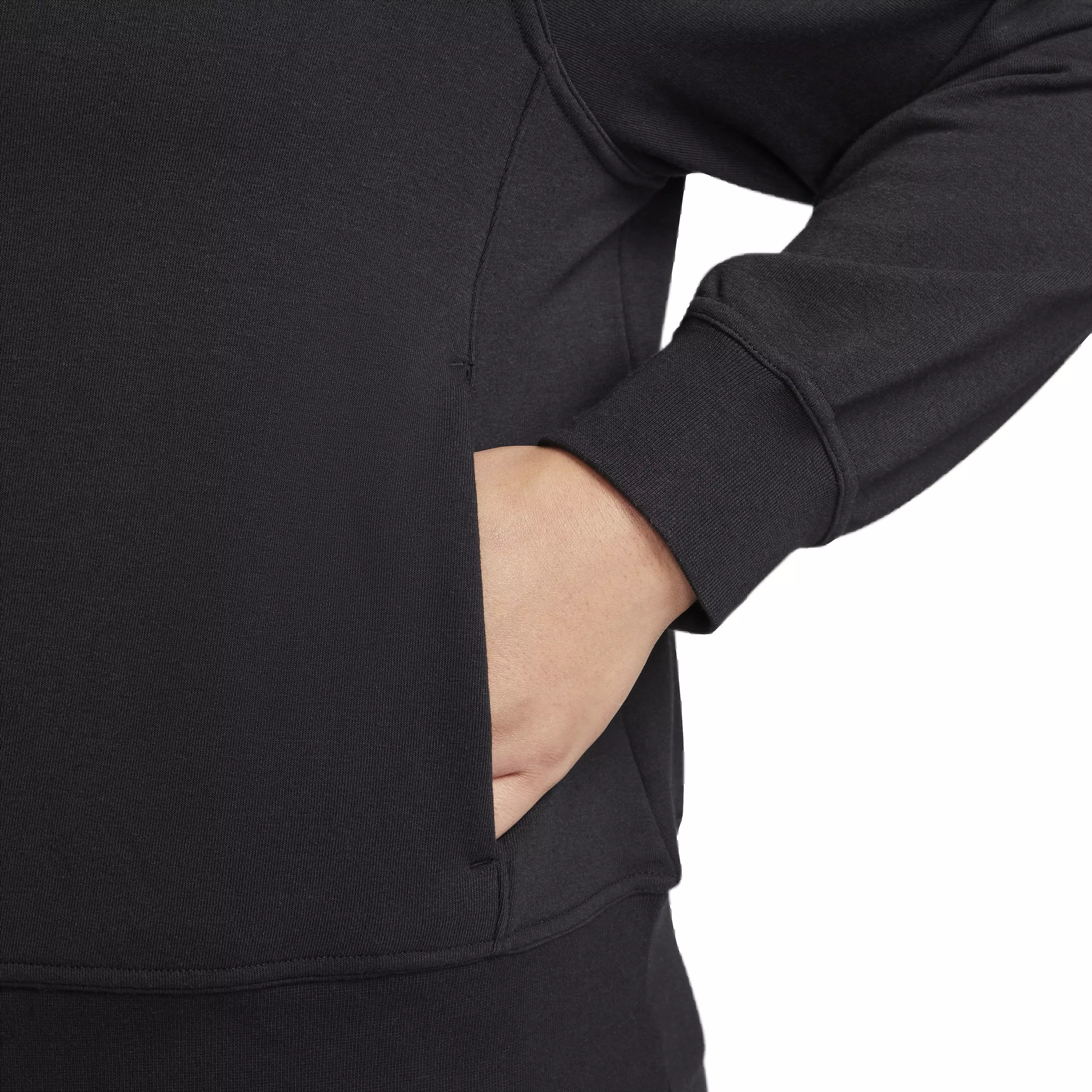 Nike Women's Dri-FIT One Full-Zip French Terry LBR Jacket -Black - BLACK