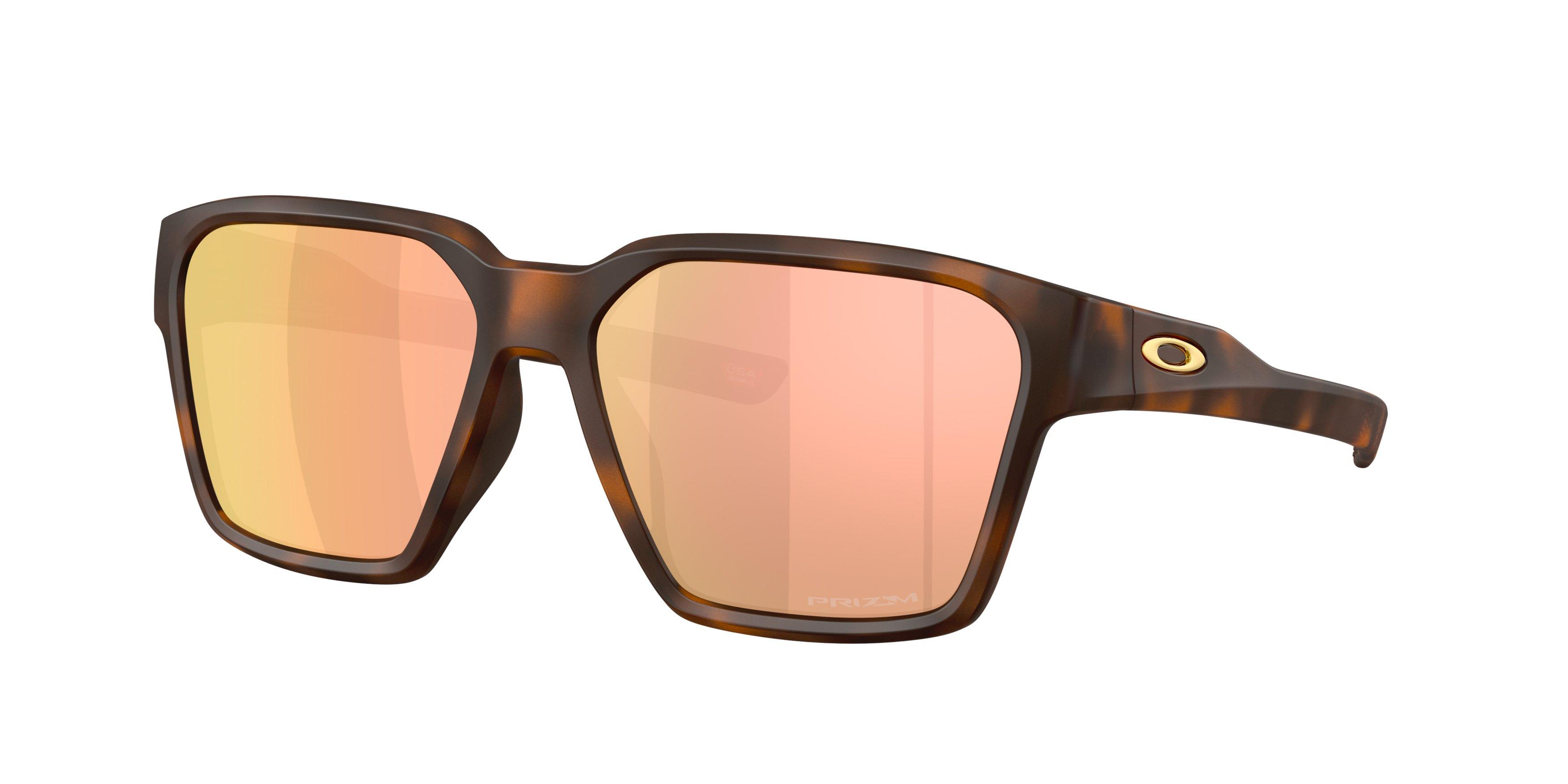 Oakley Briza Prizm Rose Gold Sunglasses &ndash; Matte Tortoise Dark Amber - ORANGE Thumbnail View 1
