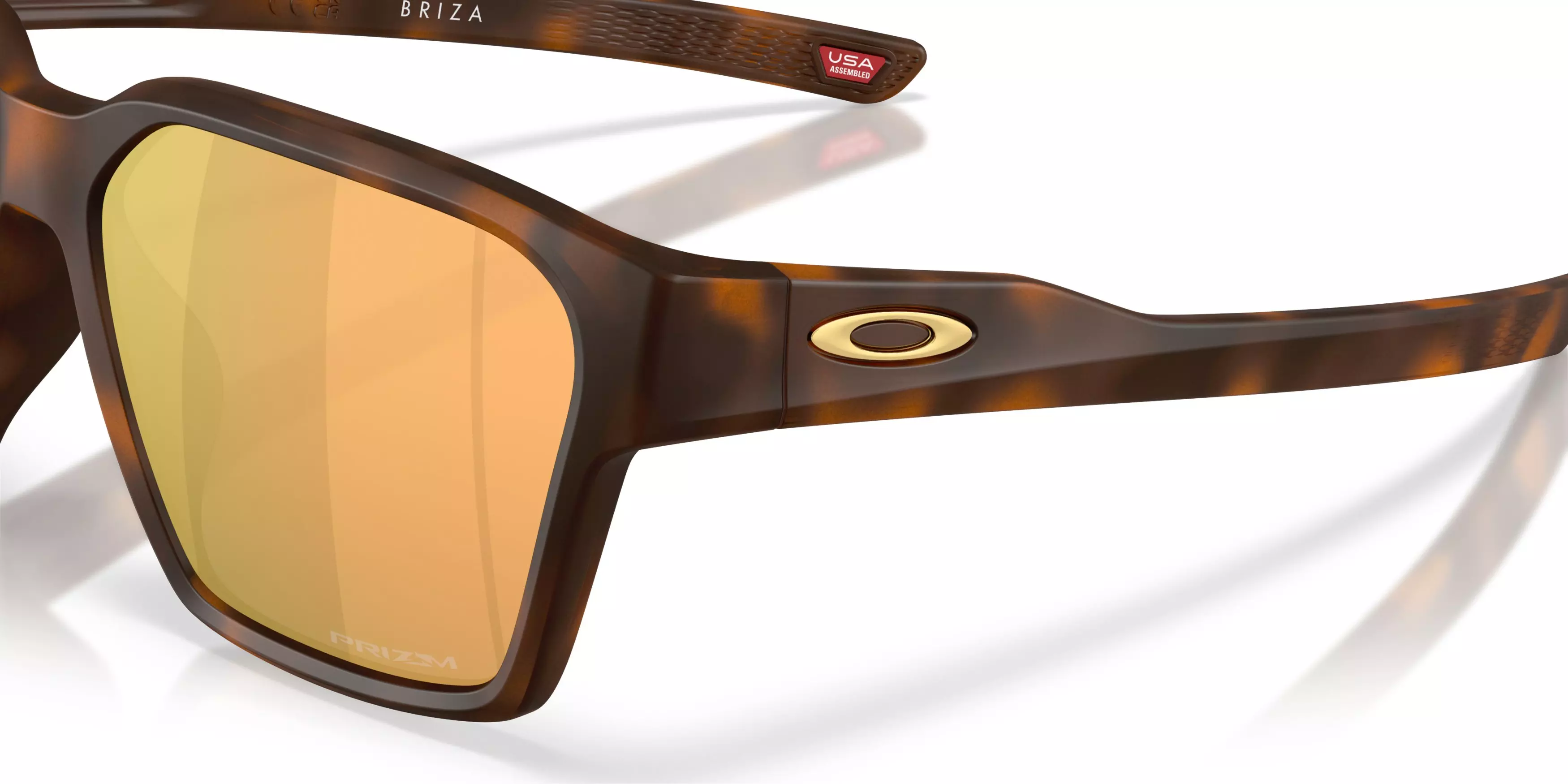 Oakley Briza Prizm Rose Gold Sunglasses – Matte Tortoise Dark Amber - ORANGE