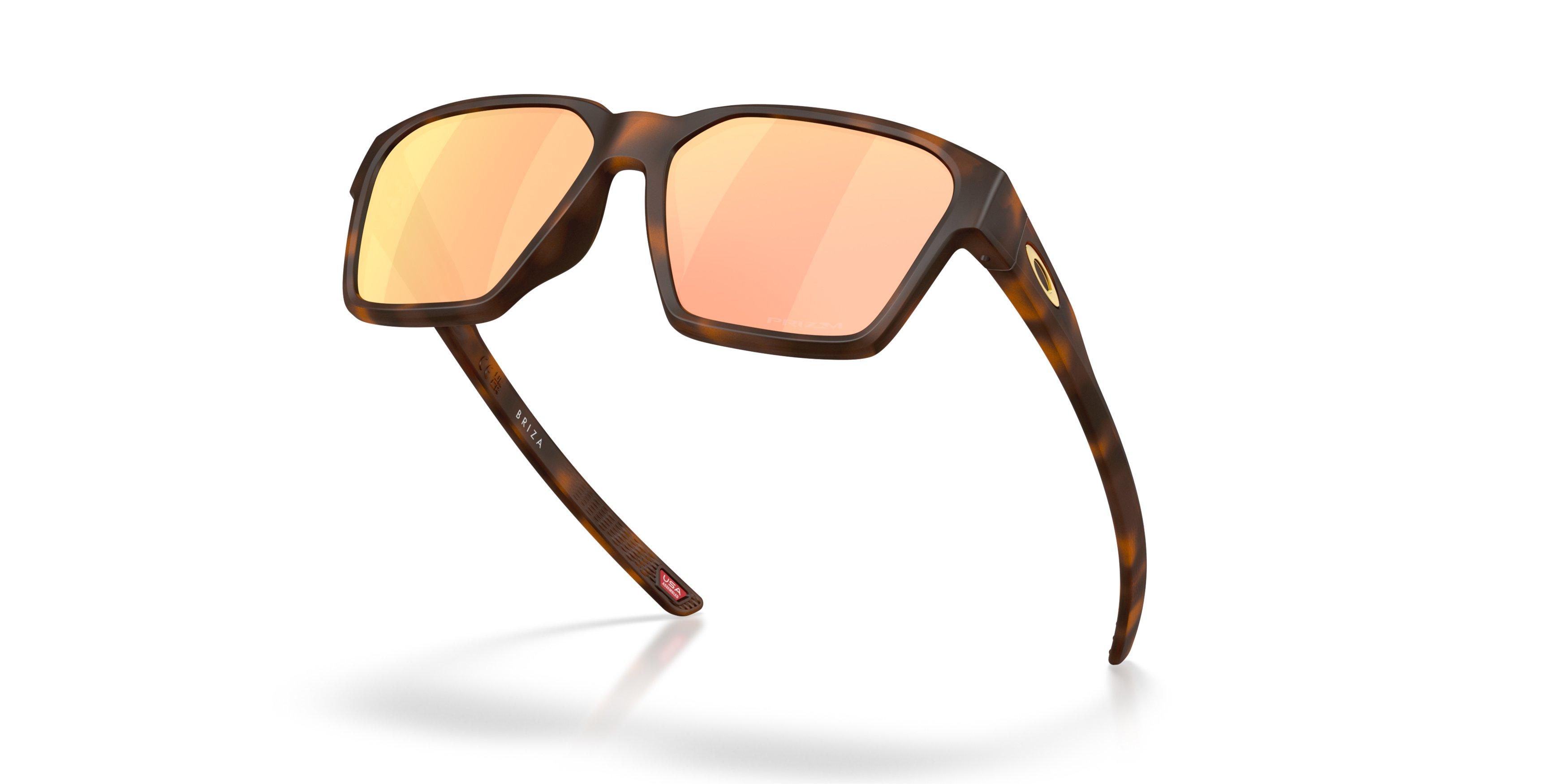 Oakley Briza Prizm Rose Gold Sunglasses &ndash; Matte Tortoise Dark Amber - ORANGE Thumbnail View 7
