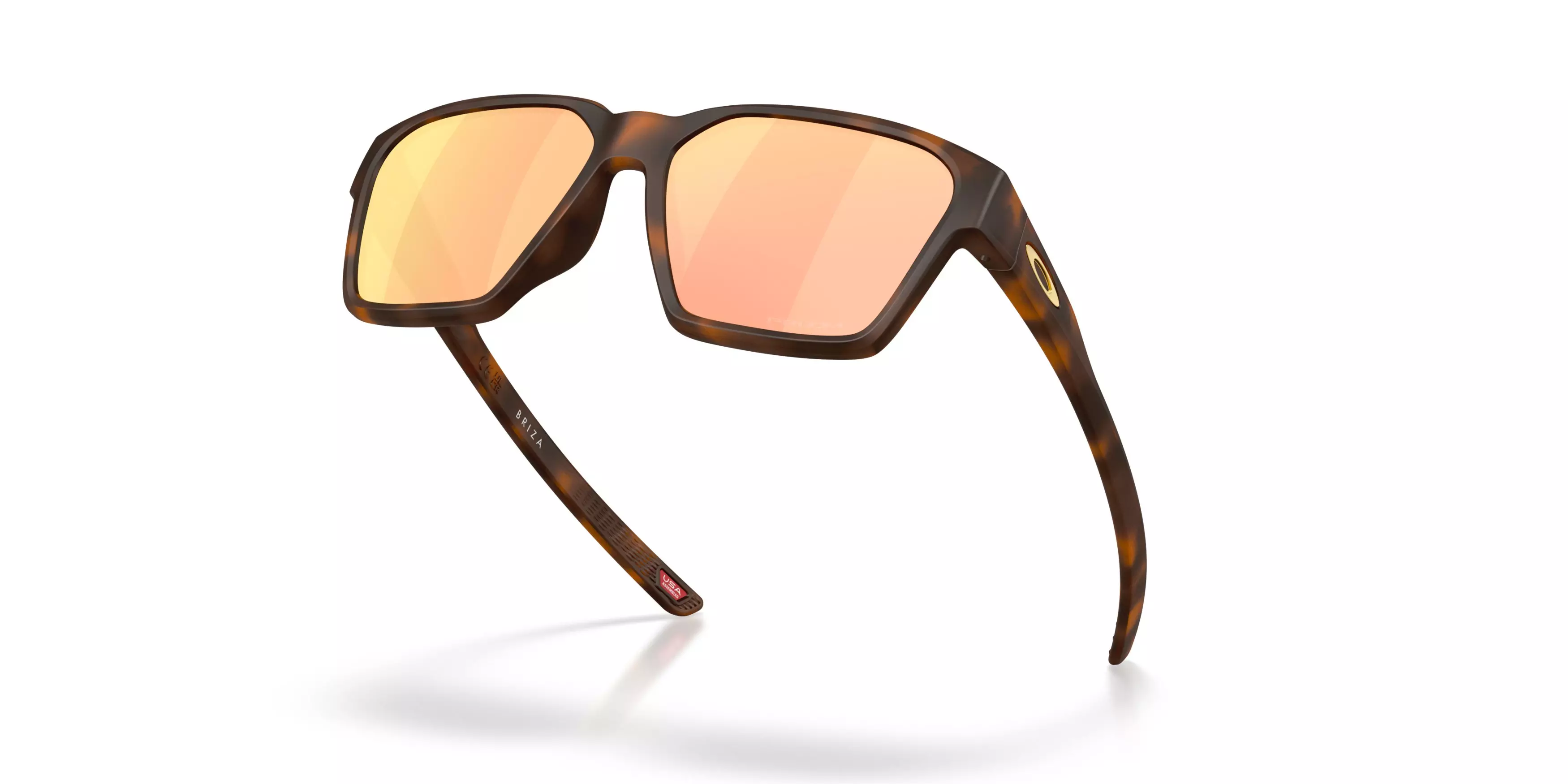 Oakley Briza Prizm Rose Gold Sunglasses – Matte Tortoise Dark Amber - ORANGE