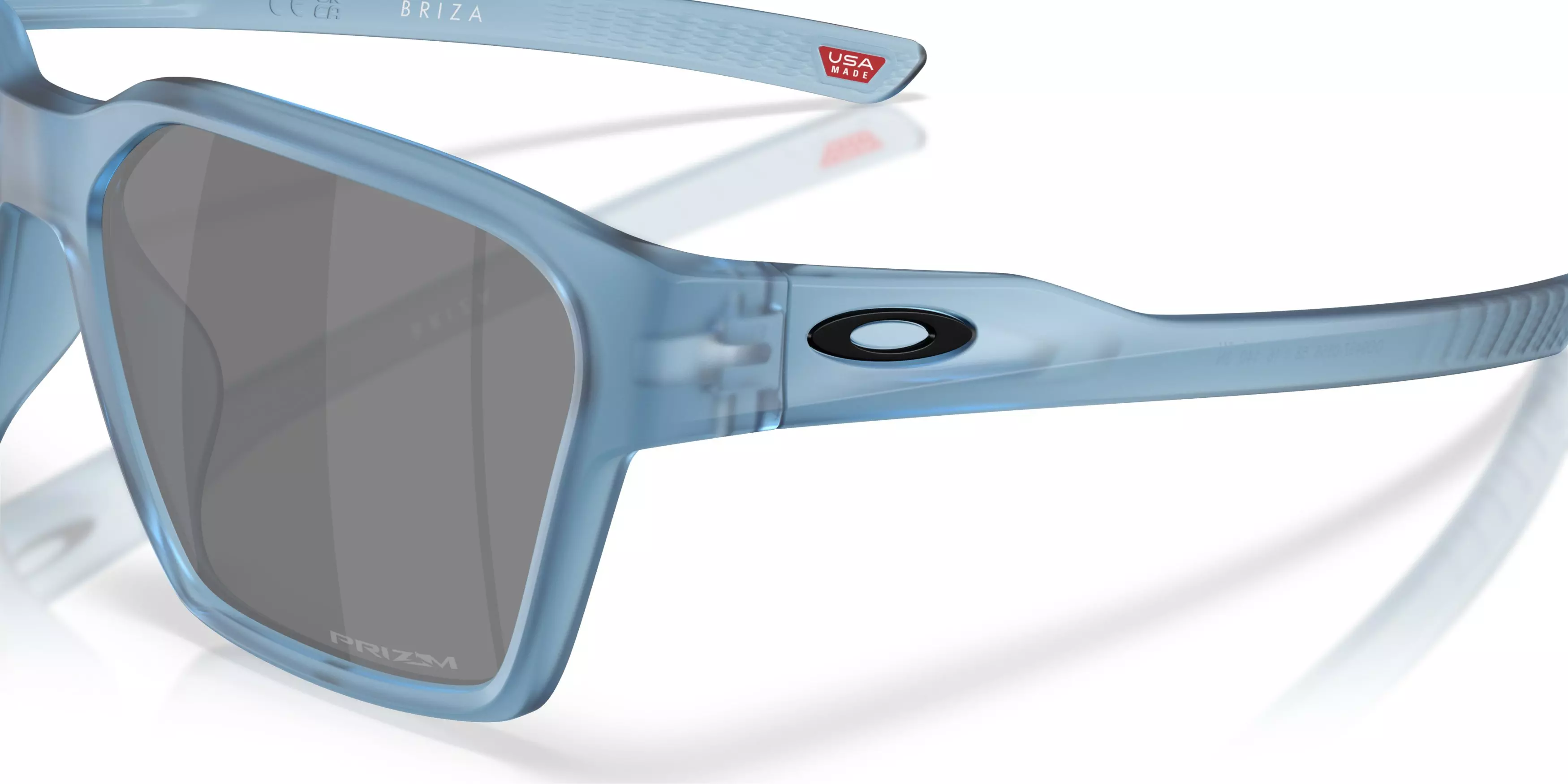 Oakley Briza Prizm Black Iridium Sunglasses – Matte Transparent Stonewash - BLUE