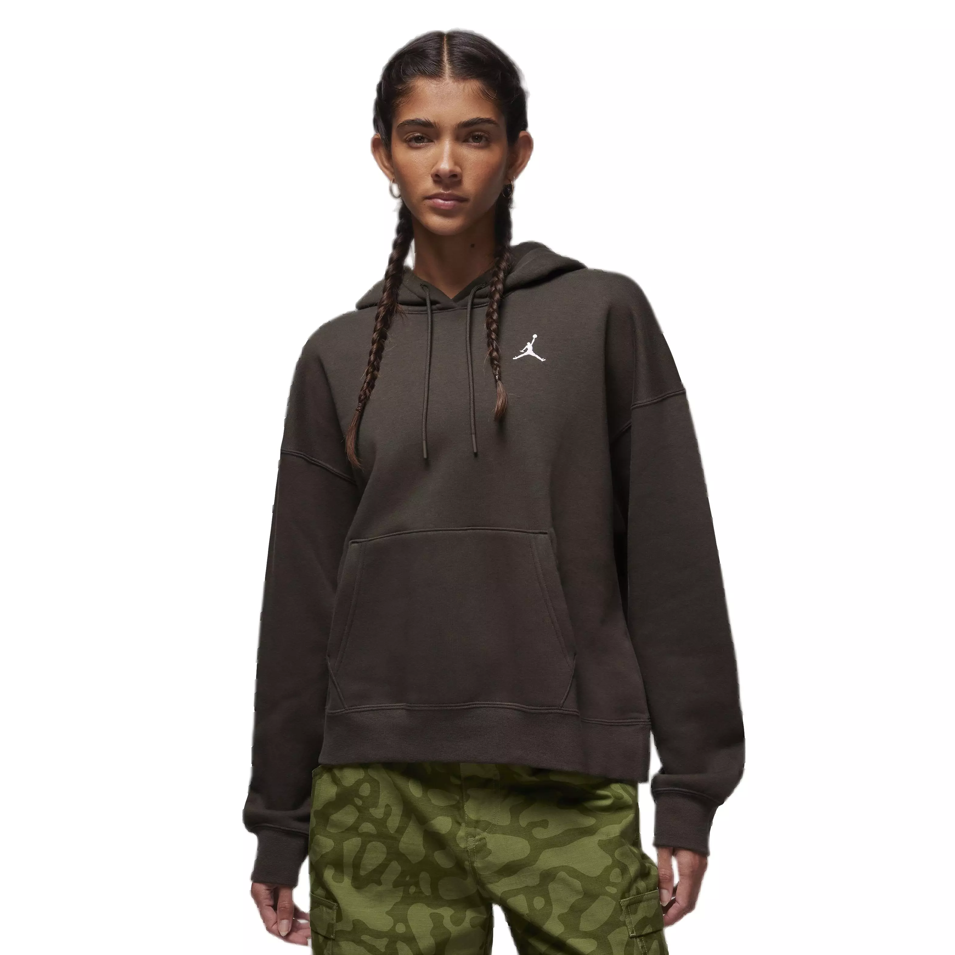 Jordan Women's Brooklyn Fleece Hoodie -Brown - BROWN