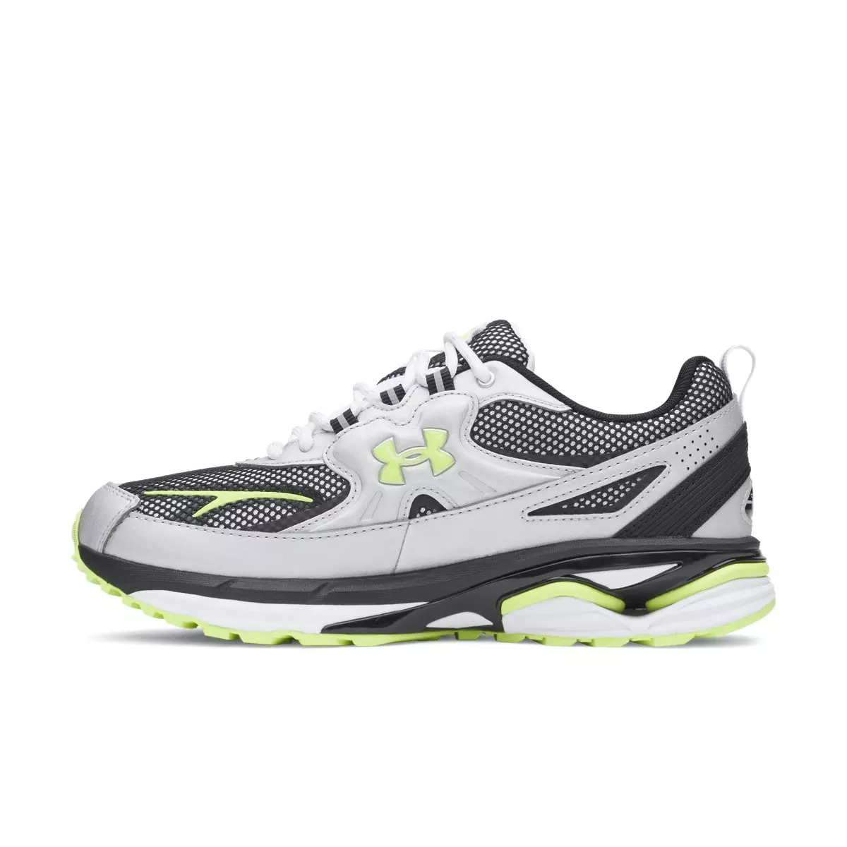 Under Armour Apparition Tech "Metallic Silver/White/Green Citrine" Unisex Shoe - SILVER/WHITE/GREEN
