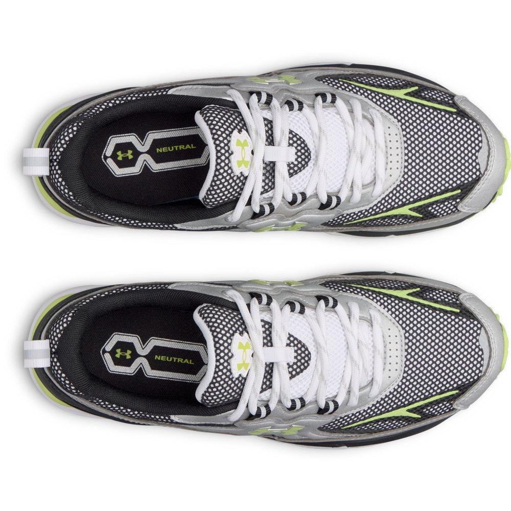 Under Armour Apparition Tech "Metallic Silver/White/Green Citrine" Unisex Shoe - SILVER/WHITE/GREEN Thumbnail View 4