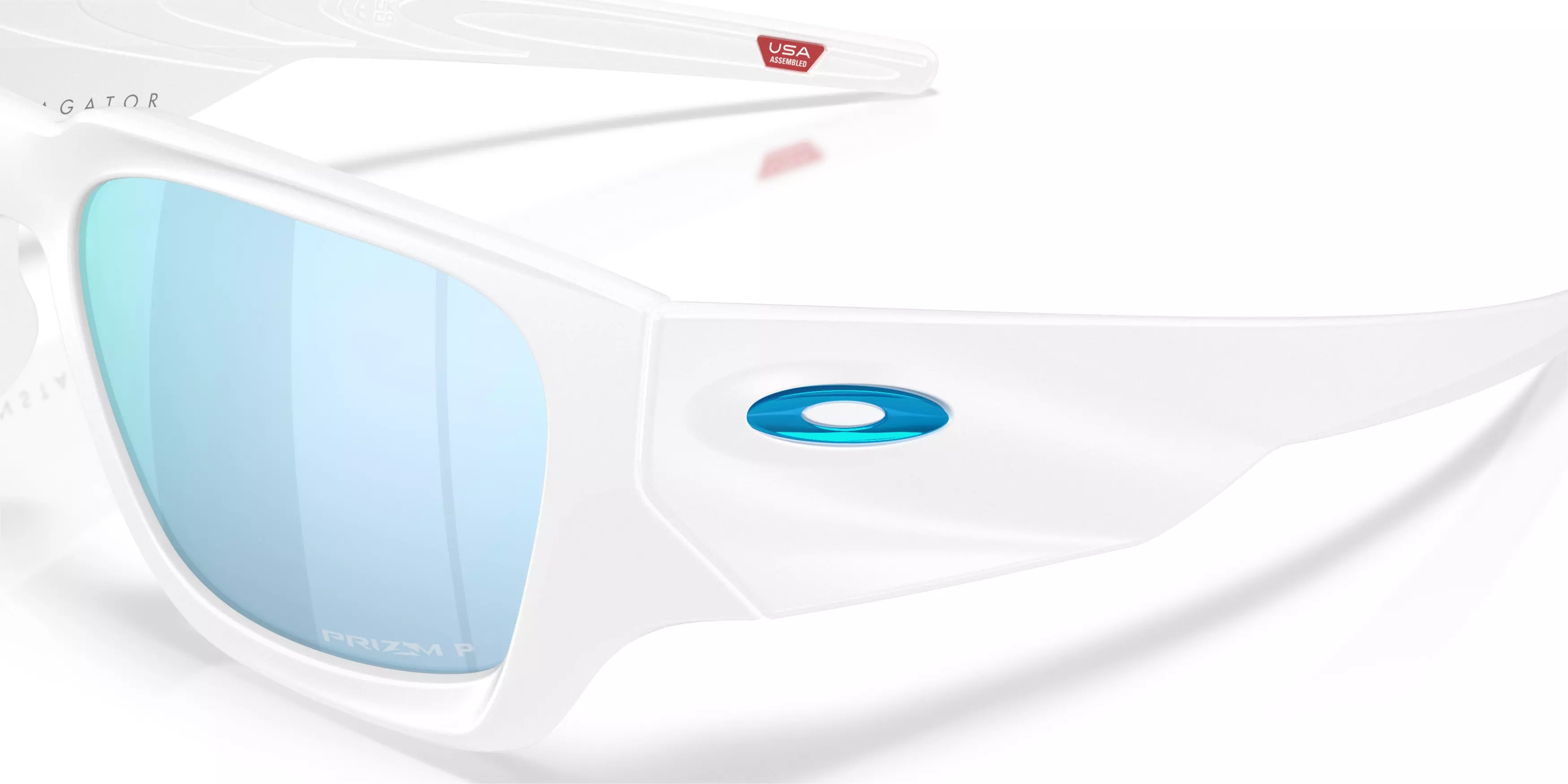 Oakley Instagator Prizm Deep Water Polarized Sunglasses – Matte White - WHITE/BLUE