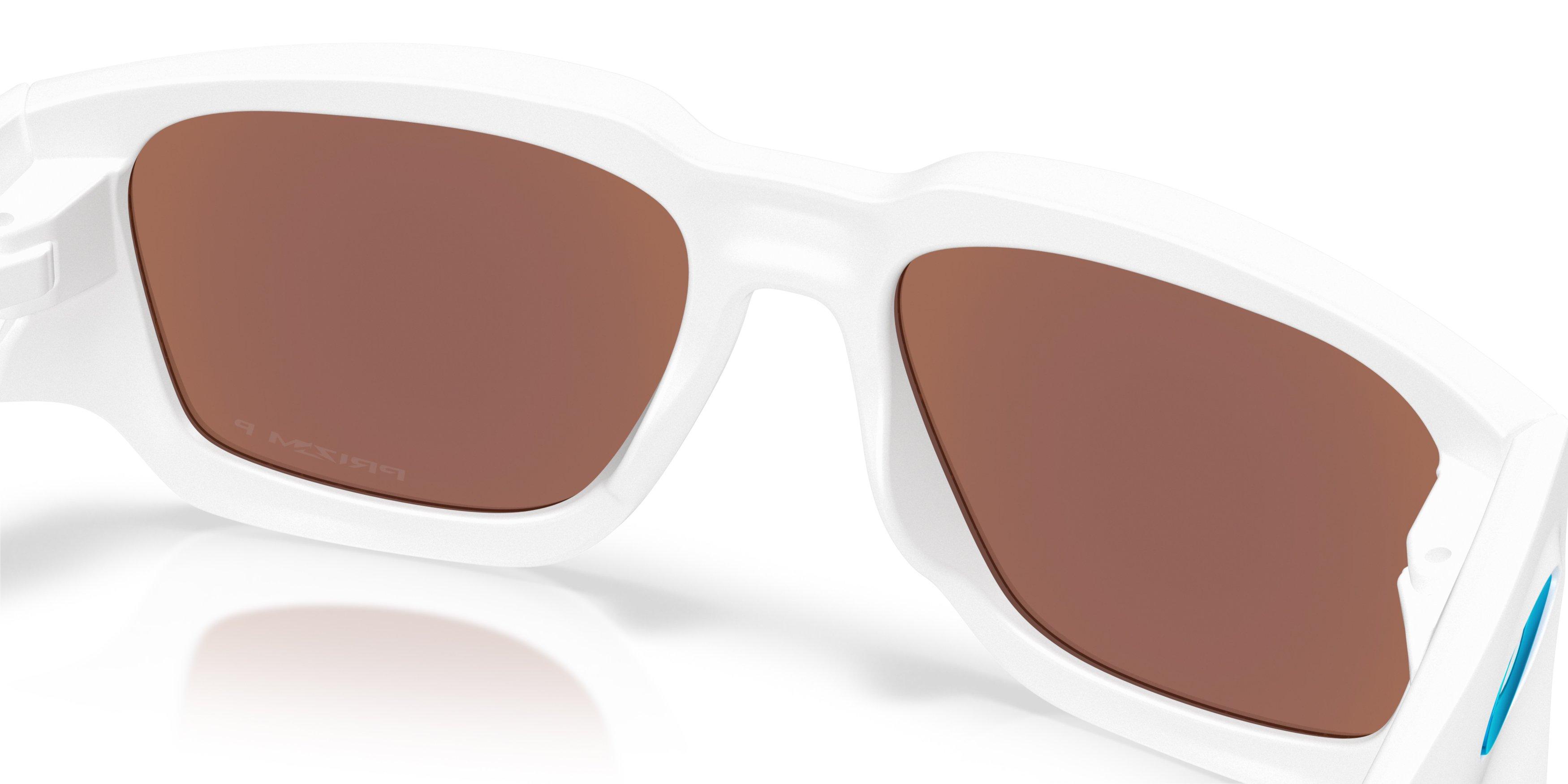 Oakley Instagator Prizm Deep Water Polarized Sunglasses &ndash; Matte White - WHITE/BLUE Thumbnail View 5