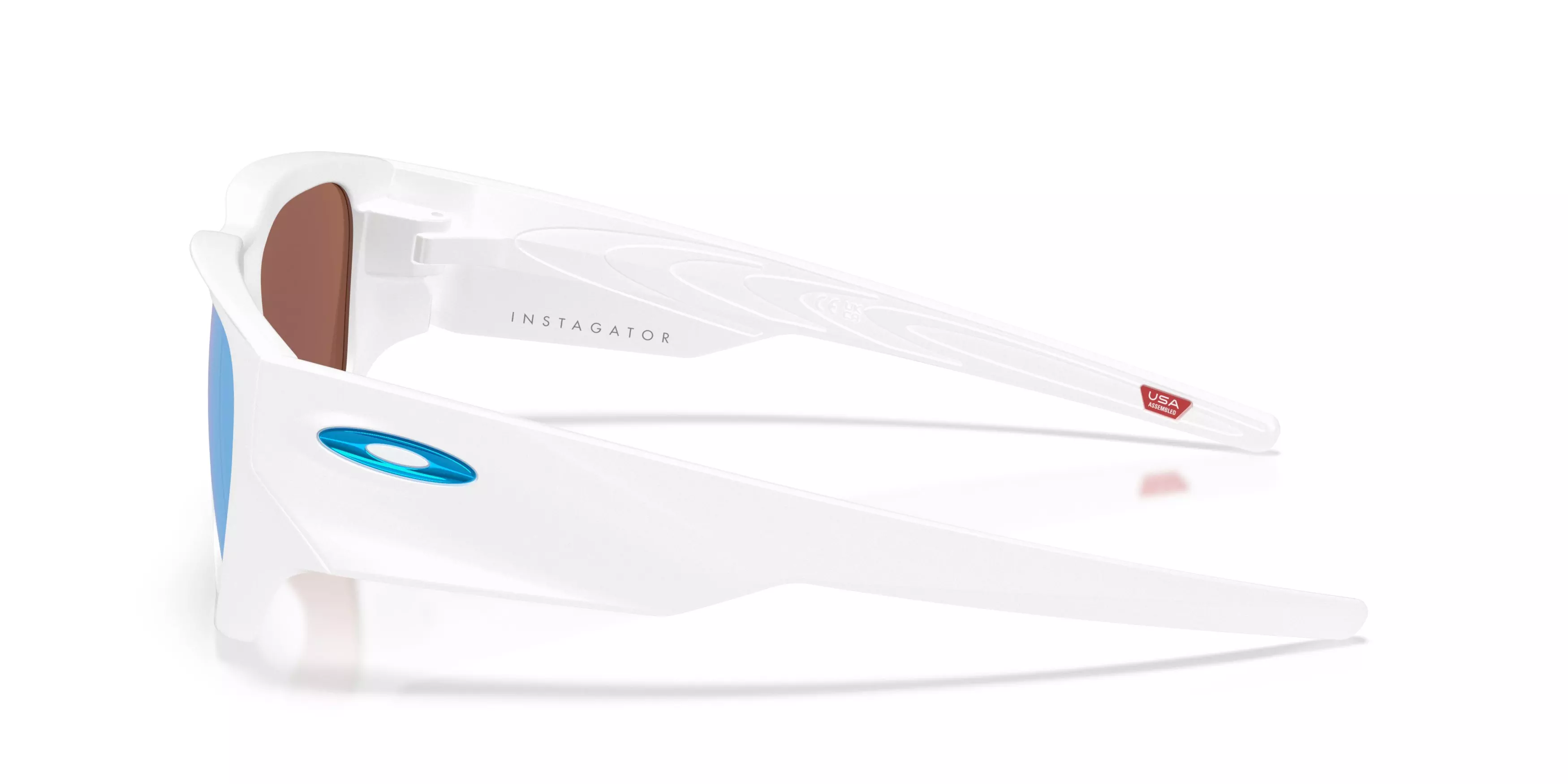 Oakley Instagator Prizm Deep Water Polarized Sunglasses – Matte White - WHITE/BLUE