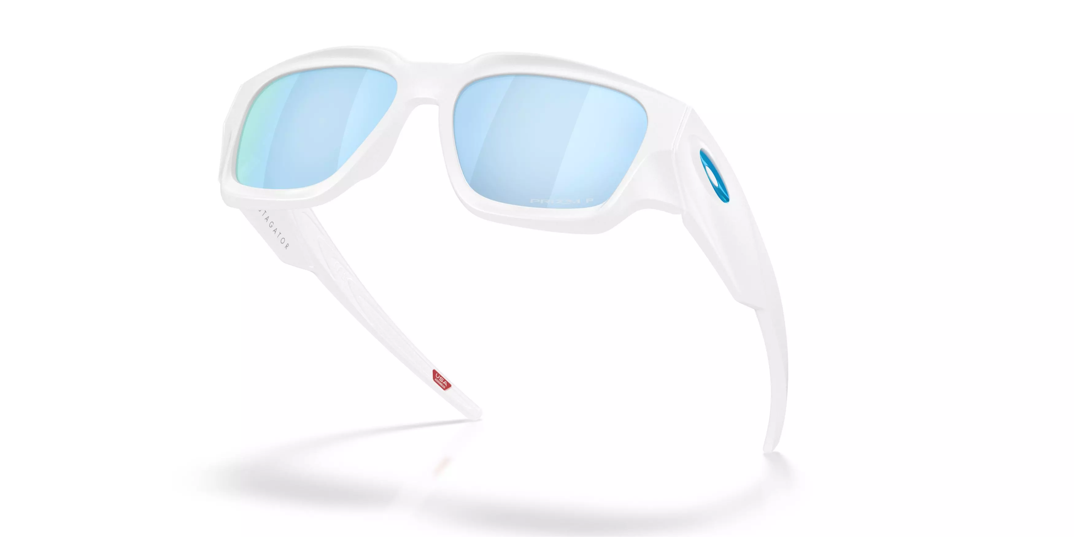 Oakley Instagator Prizm Deep Water Polarized Sunglasses – Matte White - WHITE/BLUE