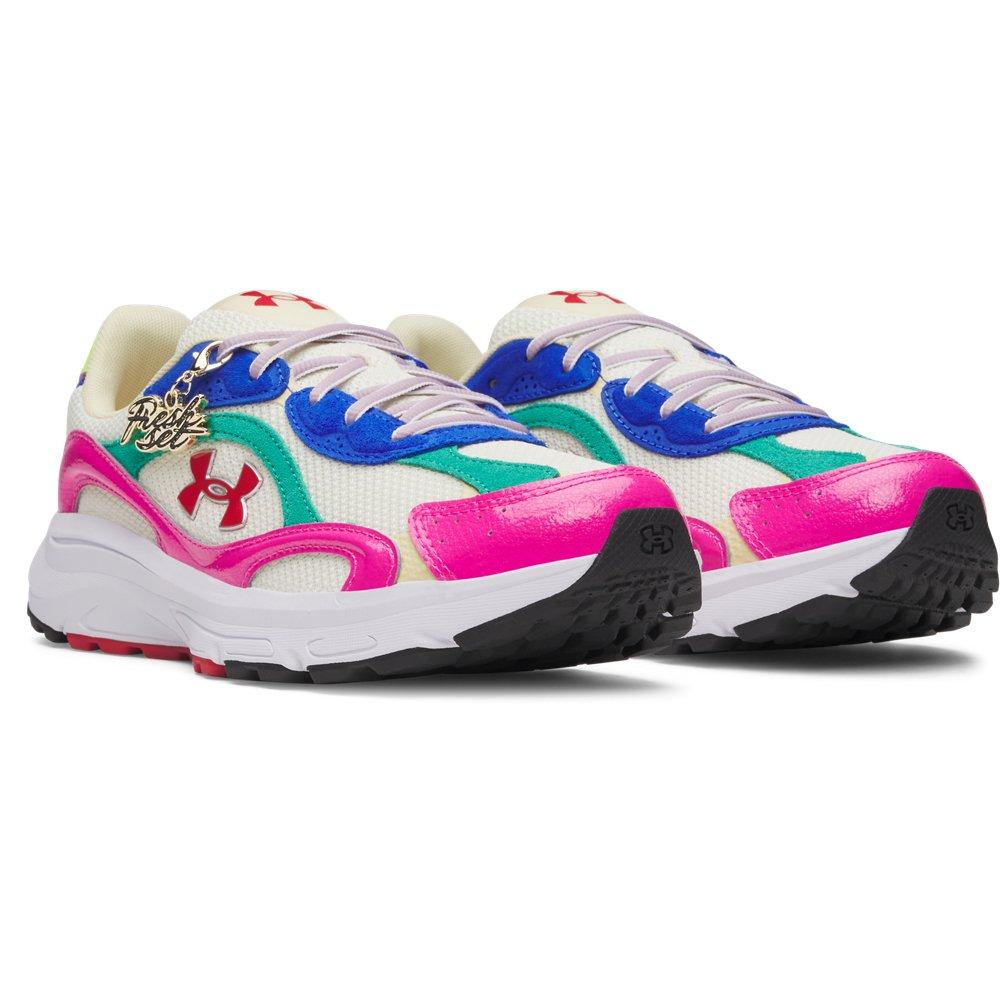 Under Armour Tech Runner Fresh Set "Winter White/White/Team Royal" Unisex Running Shoe - WHITE/WHITE/ROYAL Thumbnail View 3