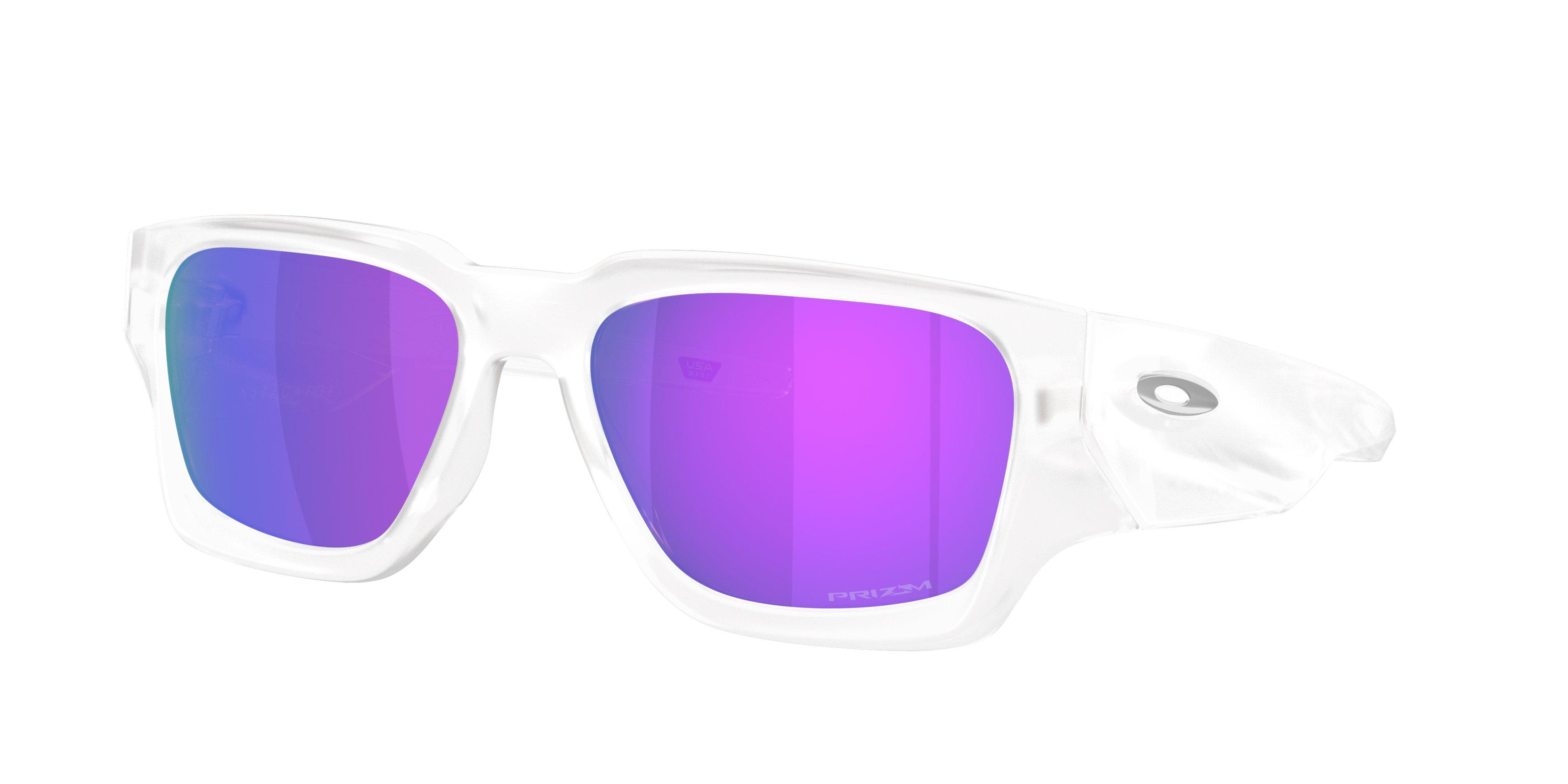 Oakley Instagator Prizm Violet Sunglasses &ndash; Matte Clear - PURPLE Thumbnail View 1