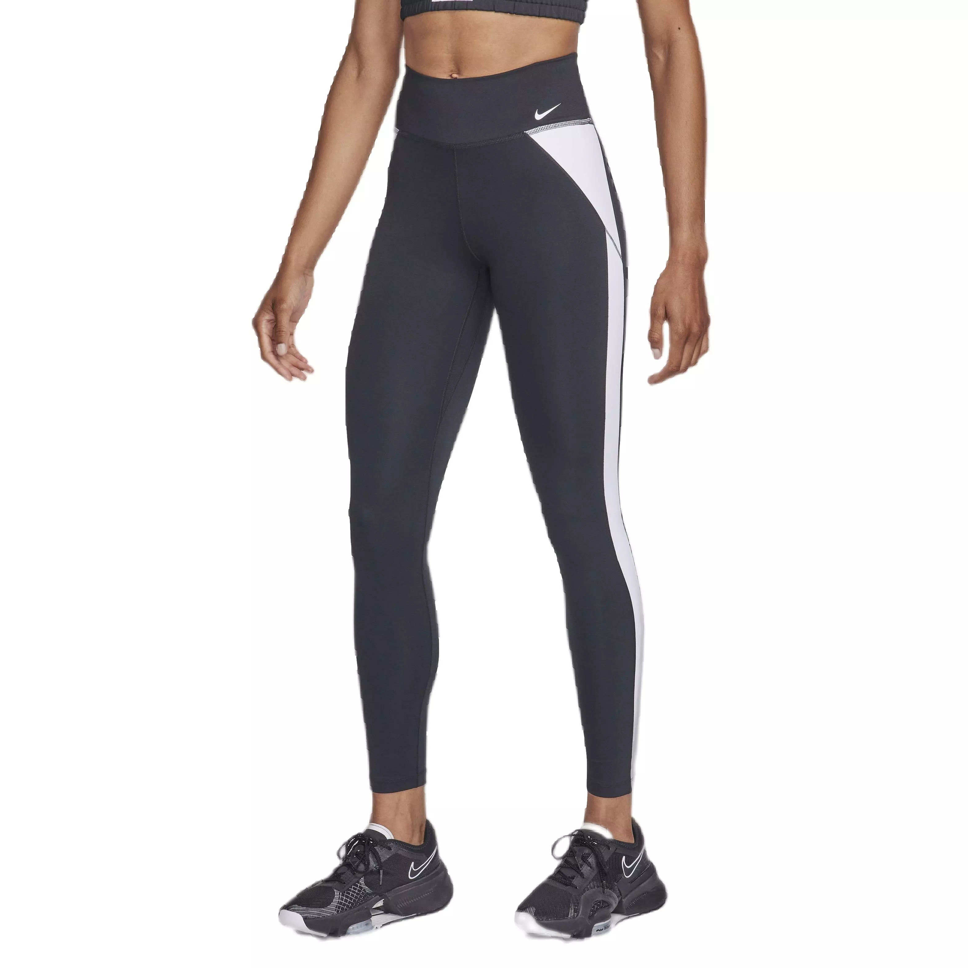Nike Women's One Mid-Rise Full-Length Leggings -Black/White - BLACK/WHITE