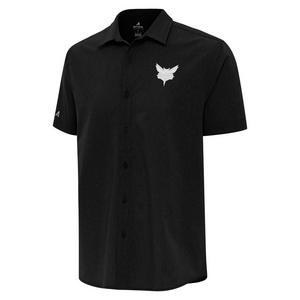 Antigua Men's Charlotte Hornets Activate Woven Shirt-Black