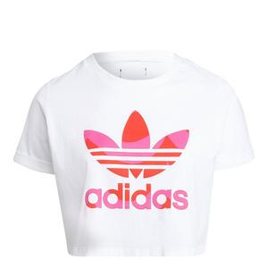 adidas Women's Marimekko Trefoil Infill Cropped Tee (Plus Size)