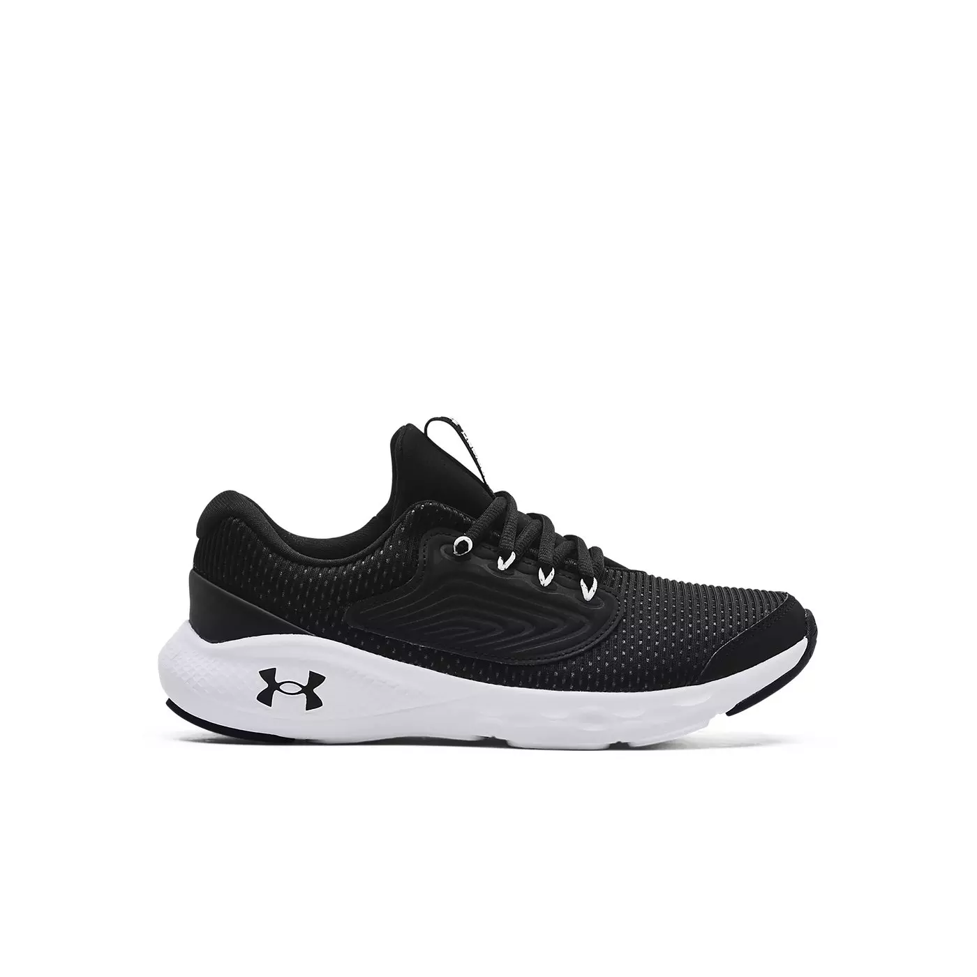Under Armour Charged Vantage 2 "Black/White" Grade School Boys' Running Shoe - BLACK/WHITE