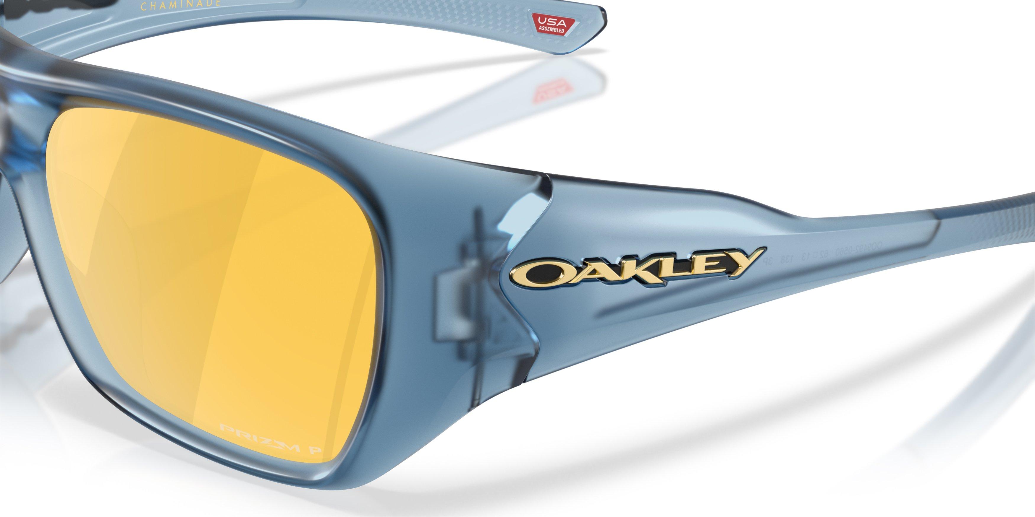 Oakley Chaminade Prizm 24K Polarized Sunglasses &ndash; Matte Trans Abyss - BLACK/GOLD Thumbnail View 4