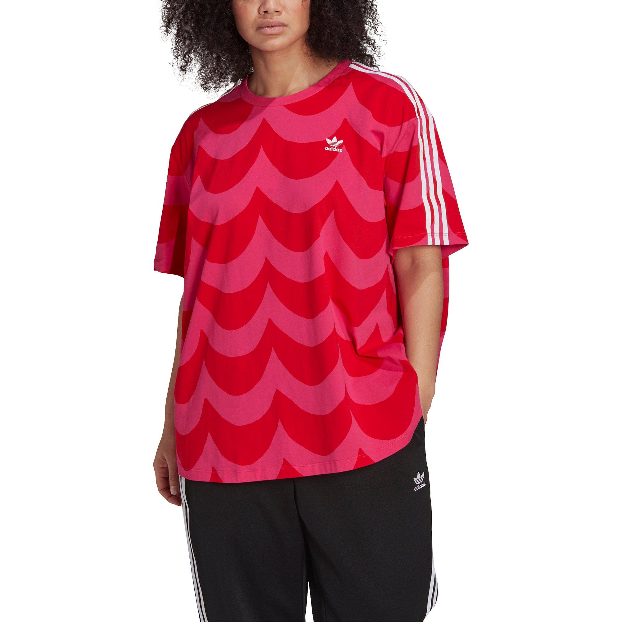 adidas Women's Red Marimekko Oversize Tee (Plus Size) - Hibbett