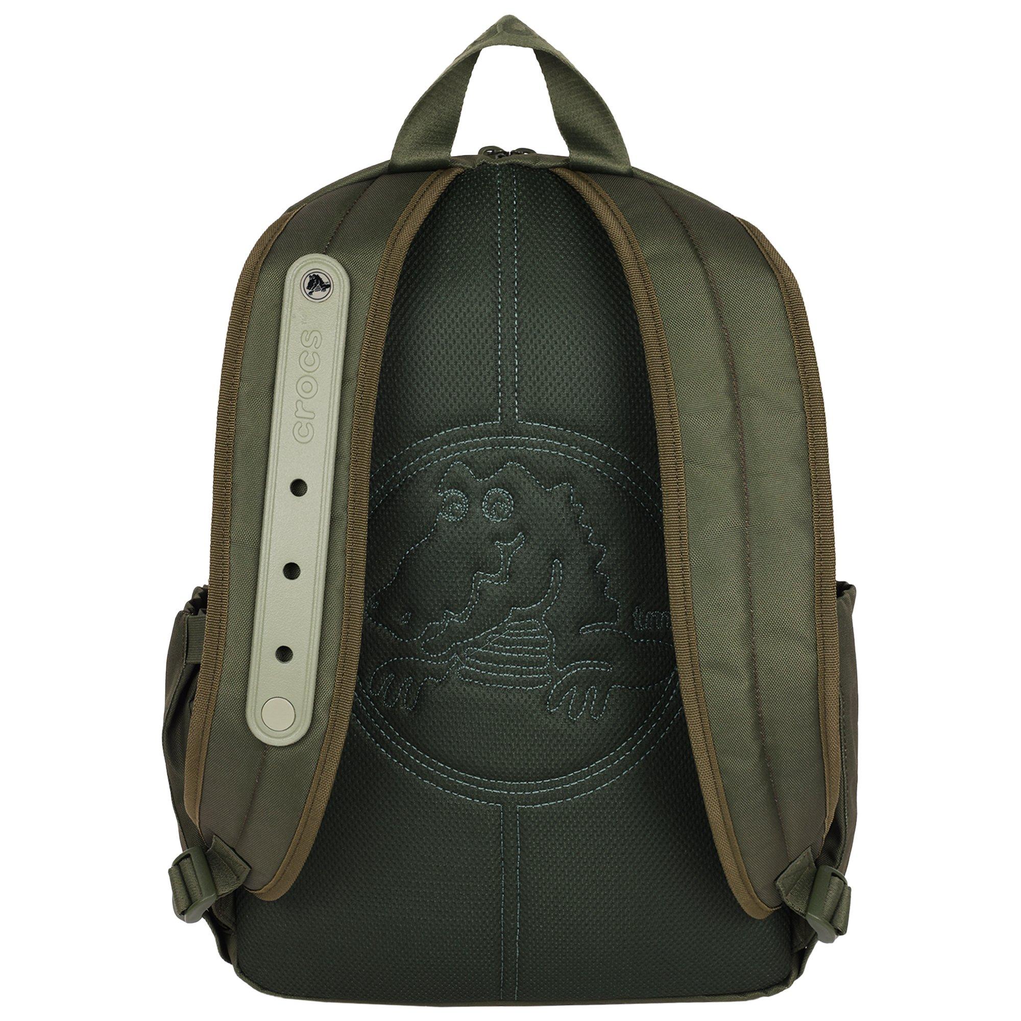 Crocs Lightweight Molded Front Storage Pocket Hunter Green Backpack