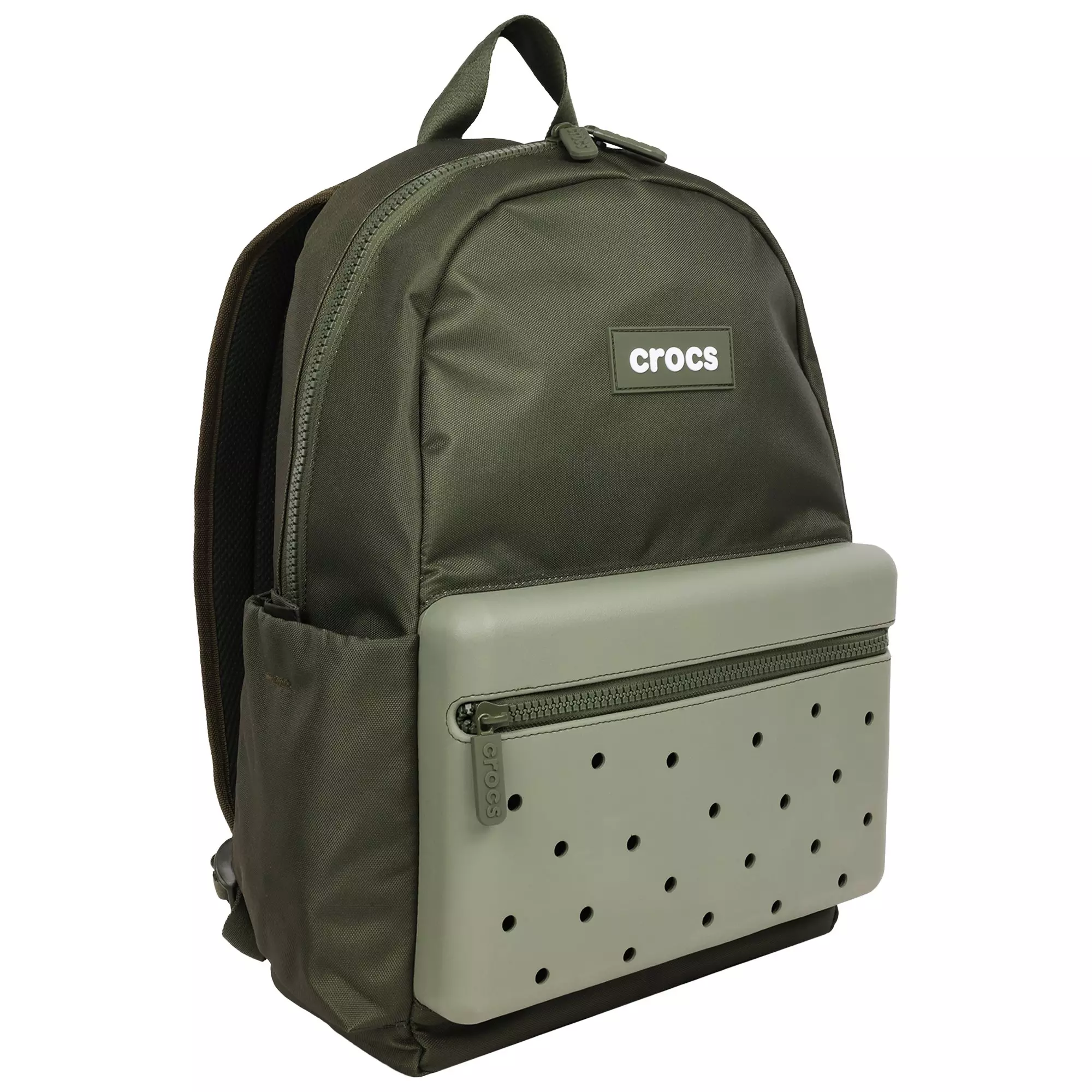 Crocs Lightweight Molded Front Storage Pocket Backpack - Hunter Green - HUNTER GREEN