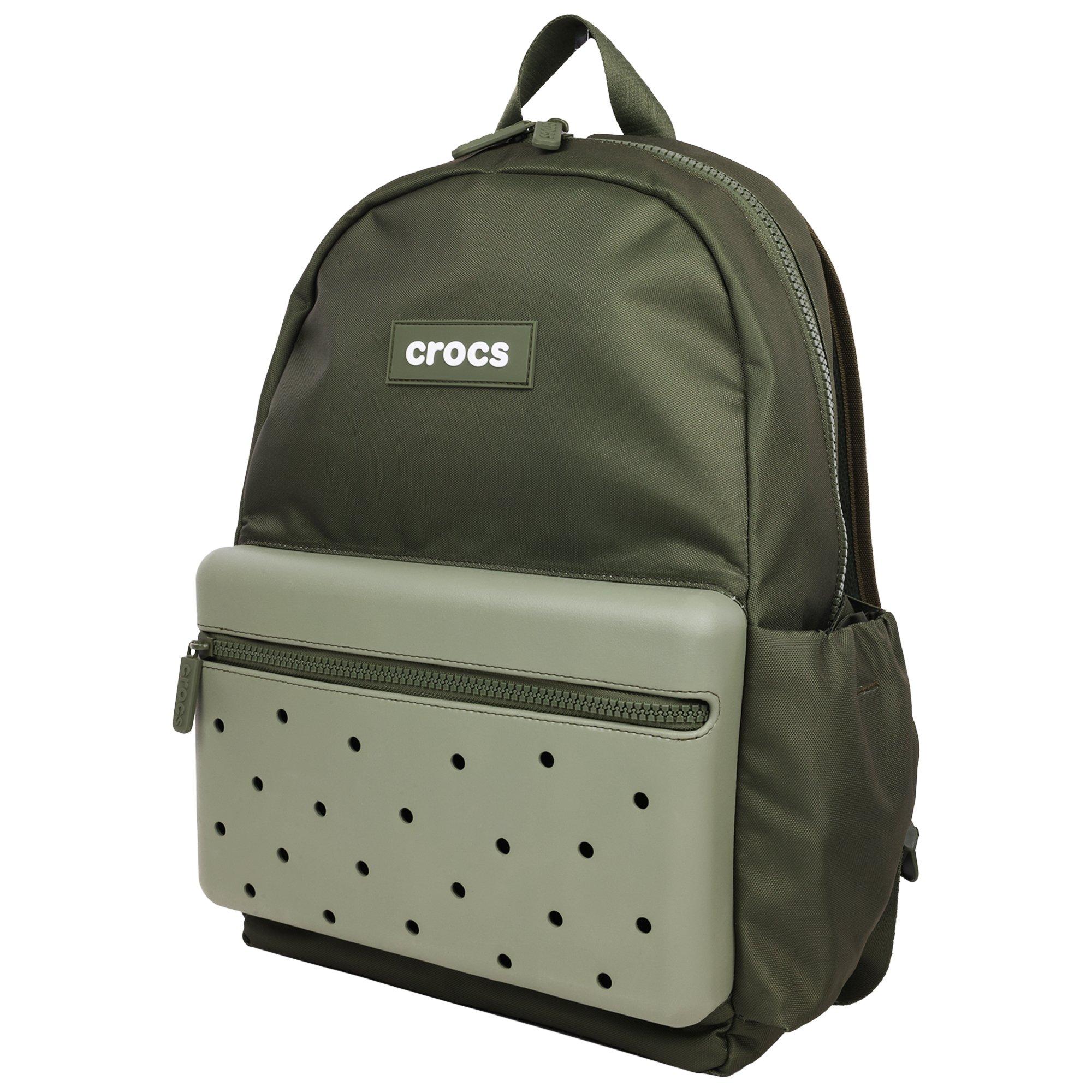 Crocs Lightweight Molded Front Storage Pocket Hunter Green Backpack