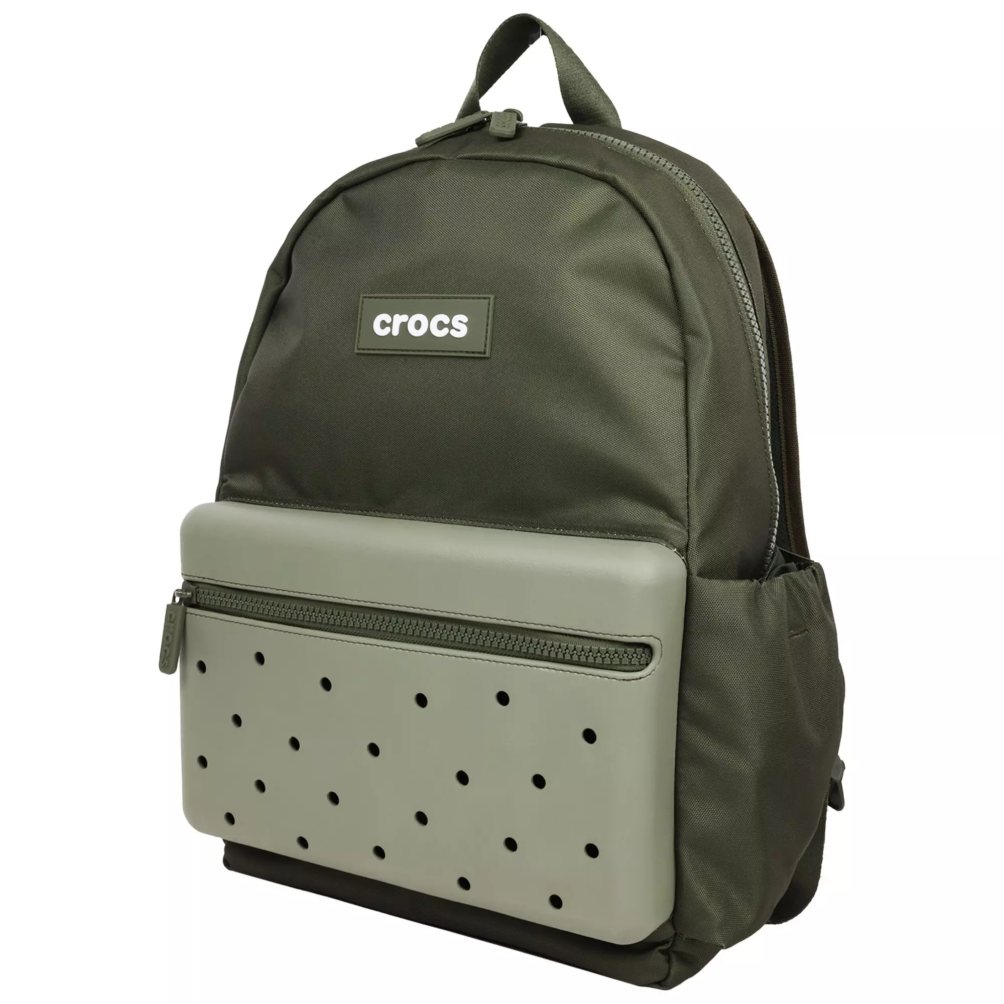 Crocs Lightweight Molded Front Storage Pocket Backpack - Hunter Green - HUNTER GREEN