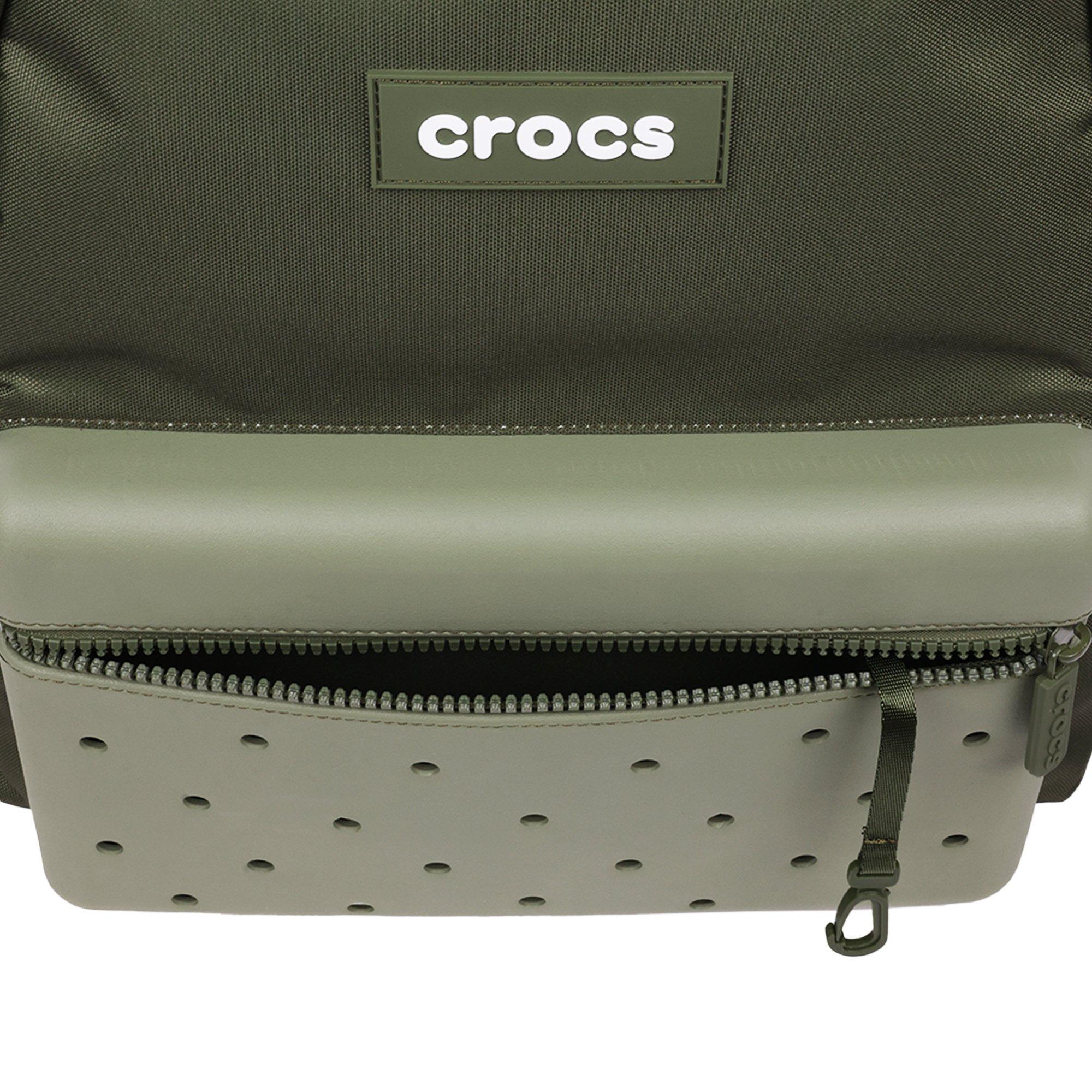 Crocs Lightweight Molded Front Storage Pocket Hunter Green Backpack