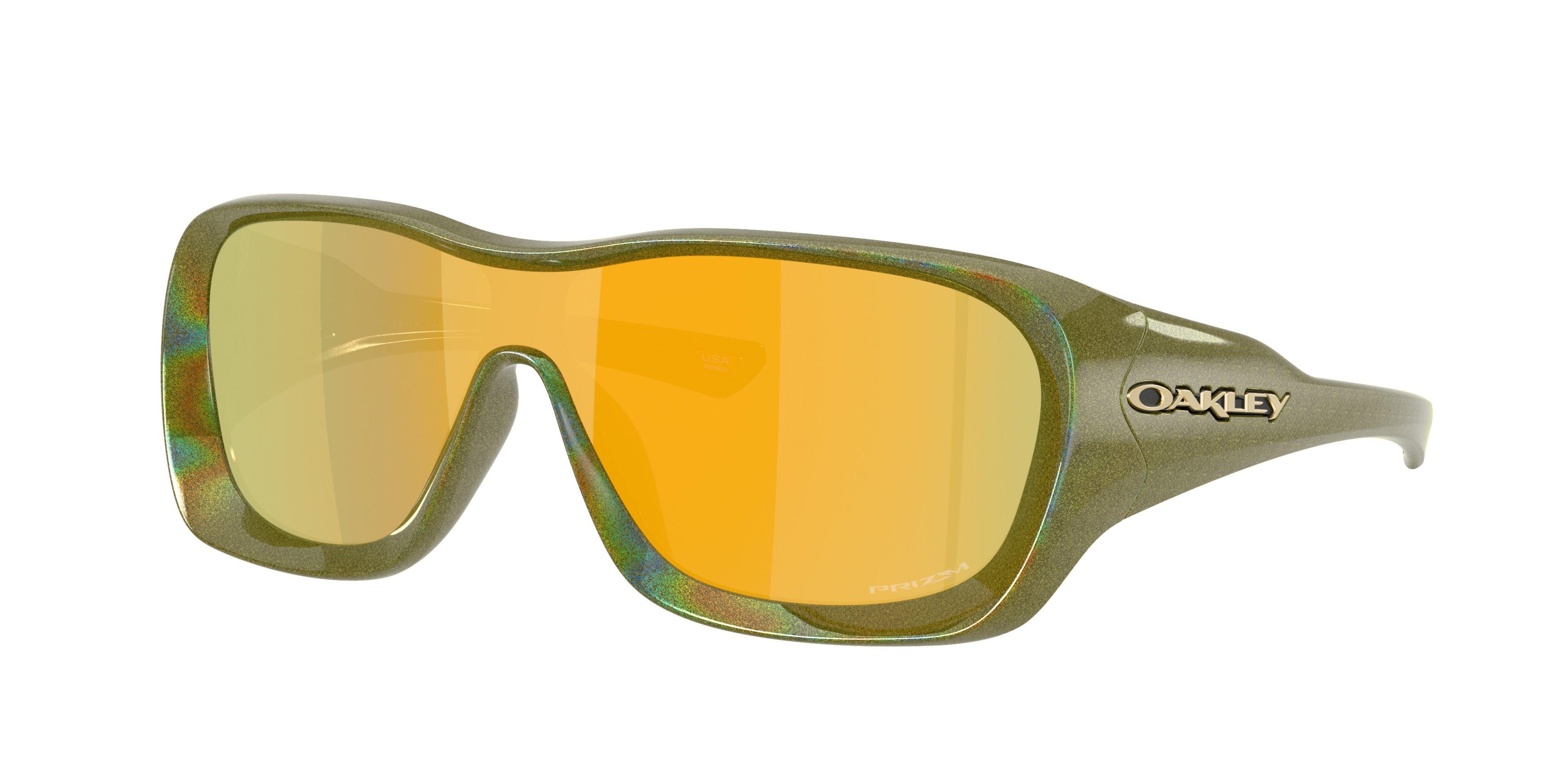 Oakley De La Salle Prizm 24K Sunglasses &ndash; Fern Spacedust - GREEN/GOLD Thumbnail View 1