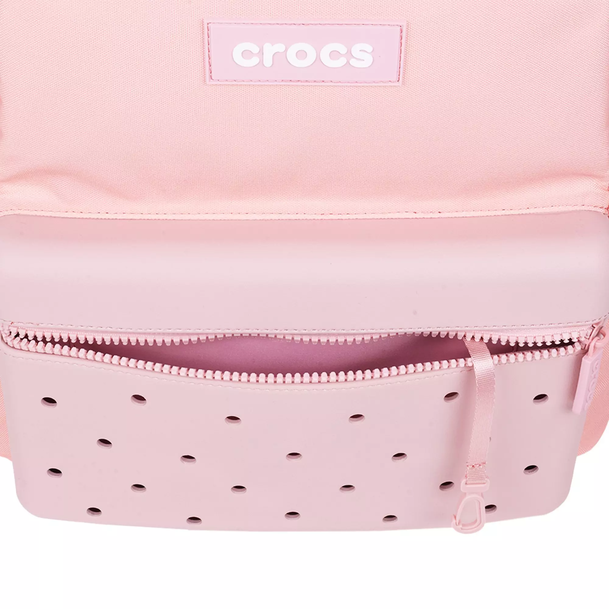 Crocs Lightweight Molded Front Storage Pocket Backpack - Cotton Candy - COTTON CANDY