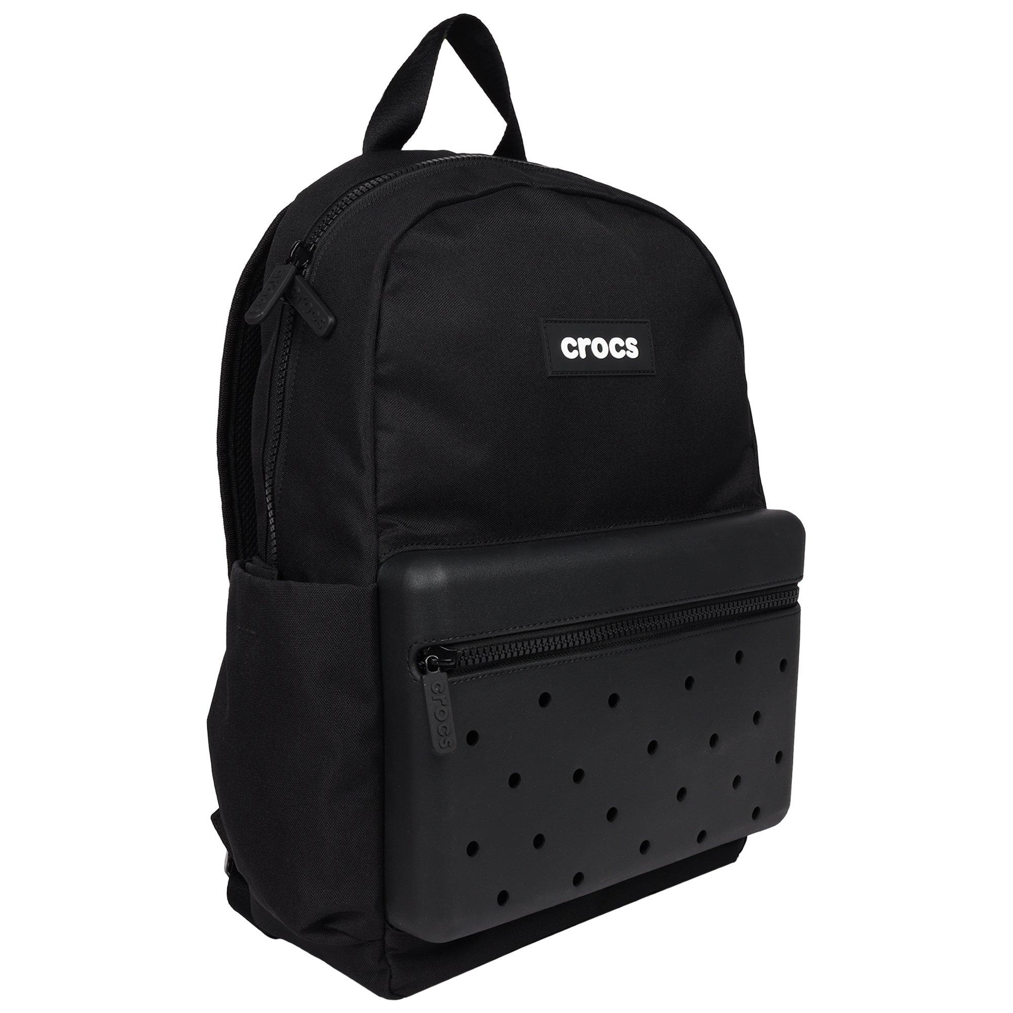Crocs Lightweight Molded Front Storage Pocket Backpack - Black - BLACK Thumbnail View 5