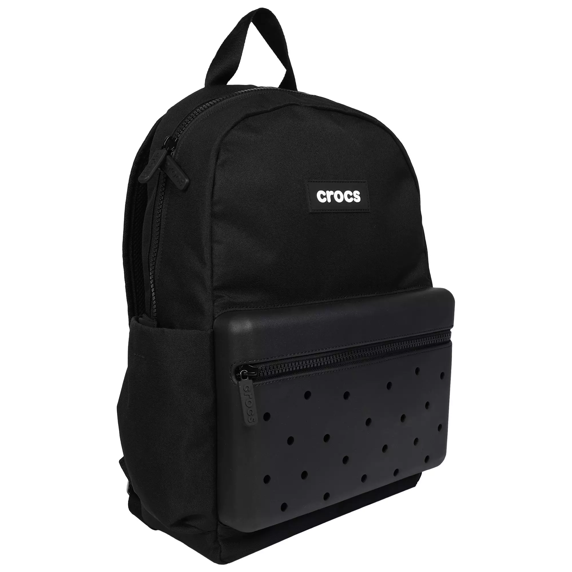 Crocs Lightweight Molded Front Storage Pocket Backpack - Black - BLACK
