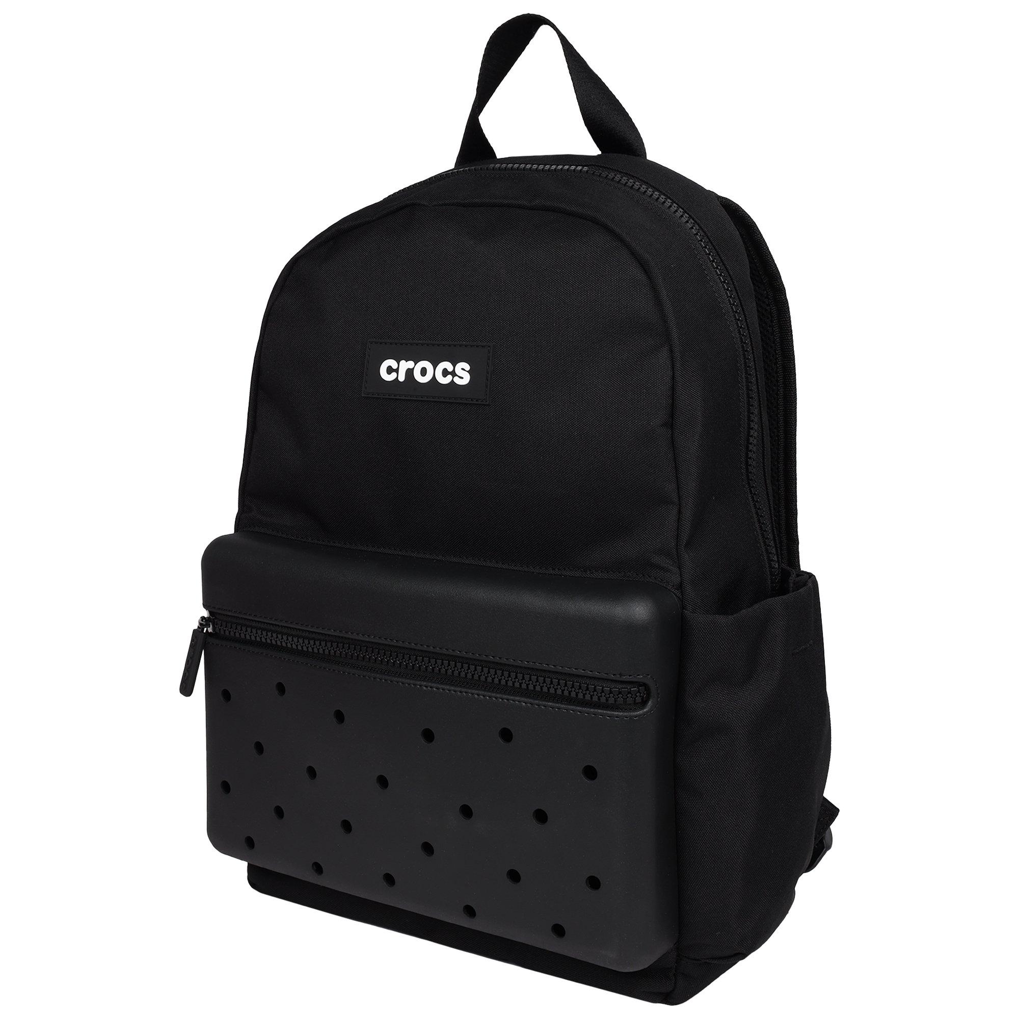 Crocs Lightweight Molded Front Storage Pocket Backpack - Black - BLACK Thumbnail View 6