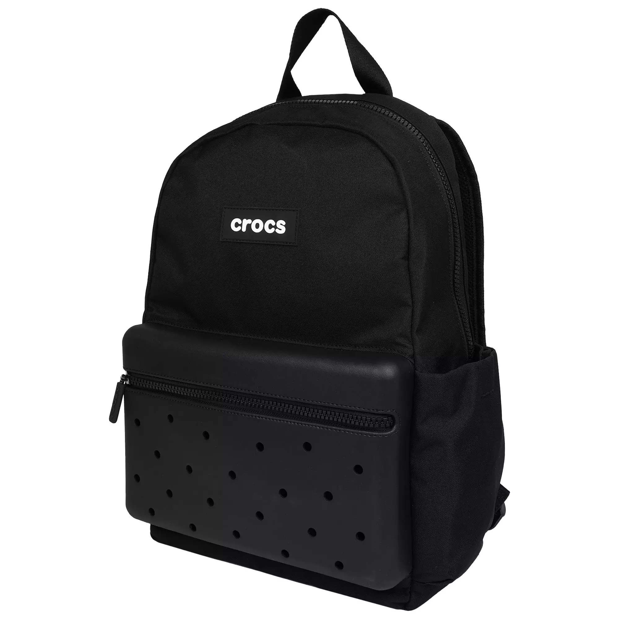 Crocs Lightweight Molded Front Storage Pocket Backpack - Black - BLACK