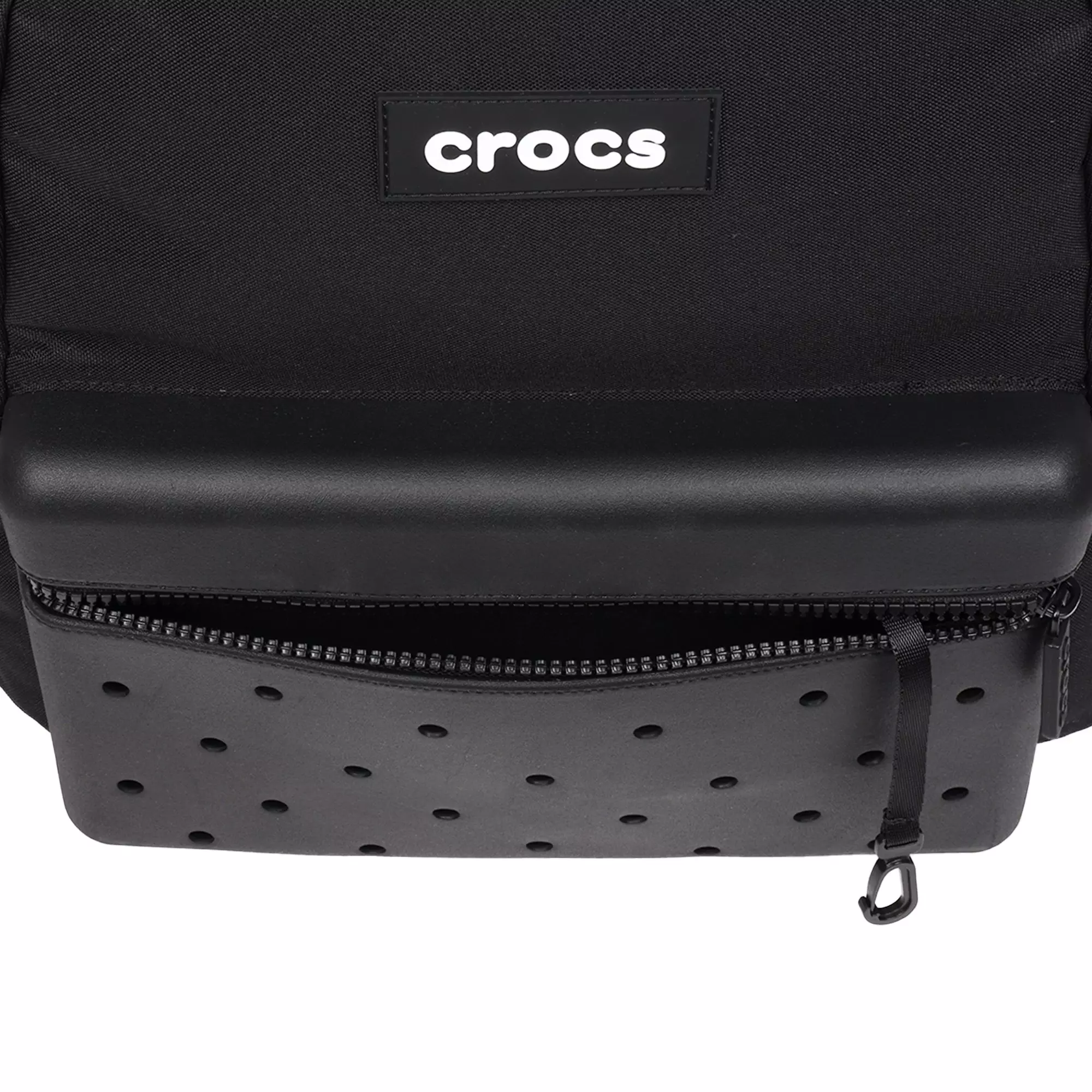 Crocs Lightweight Molded Front Storage Pocket Backpack - Black - BLACK